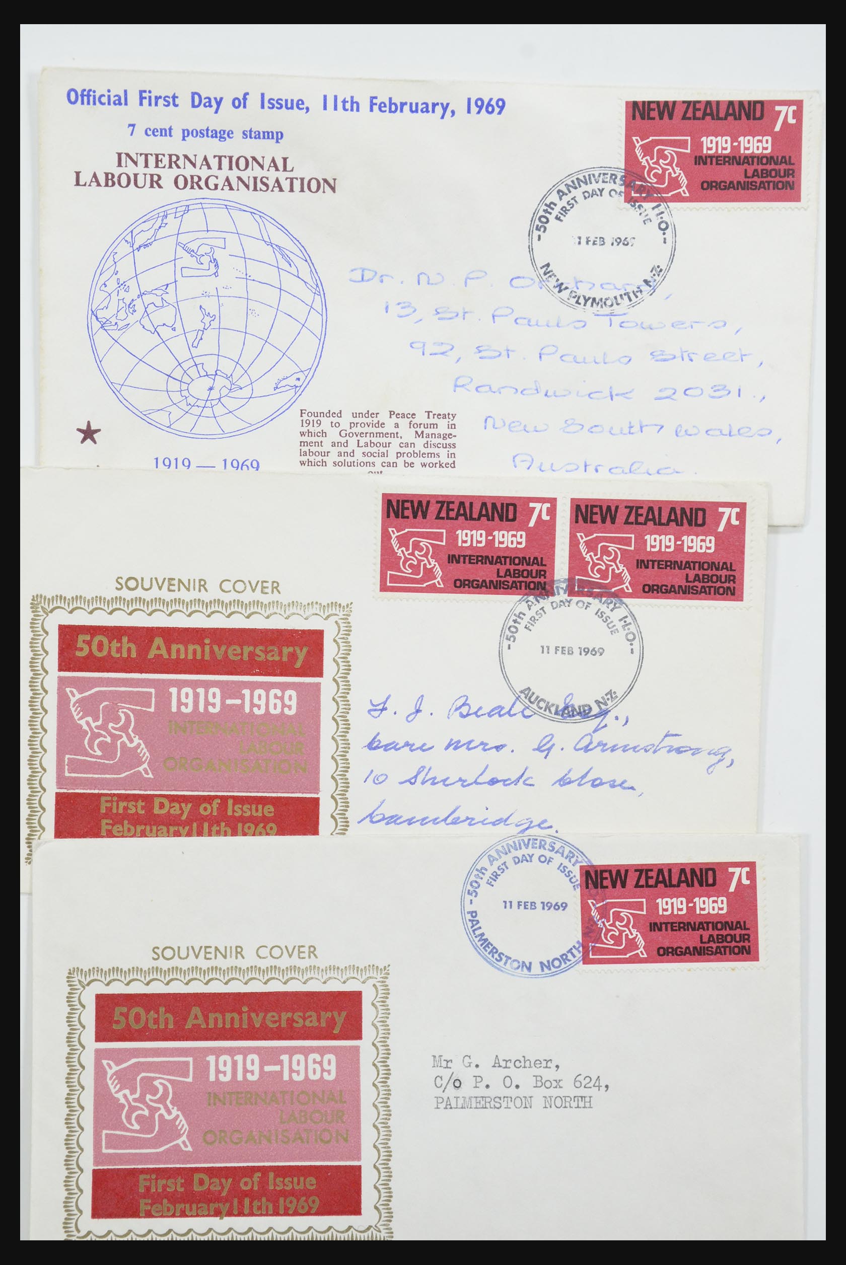 31951 144 - 31951 Nieuw Zeeland FDC's ca. 1960-1970.