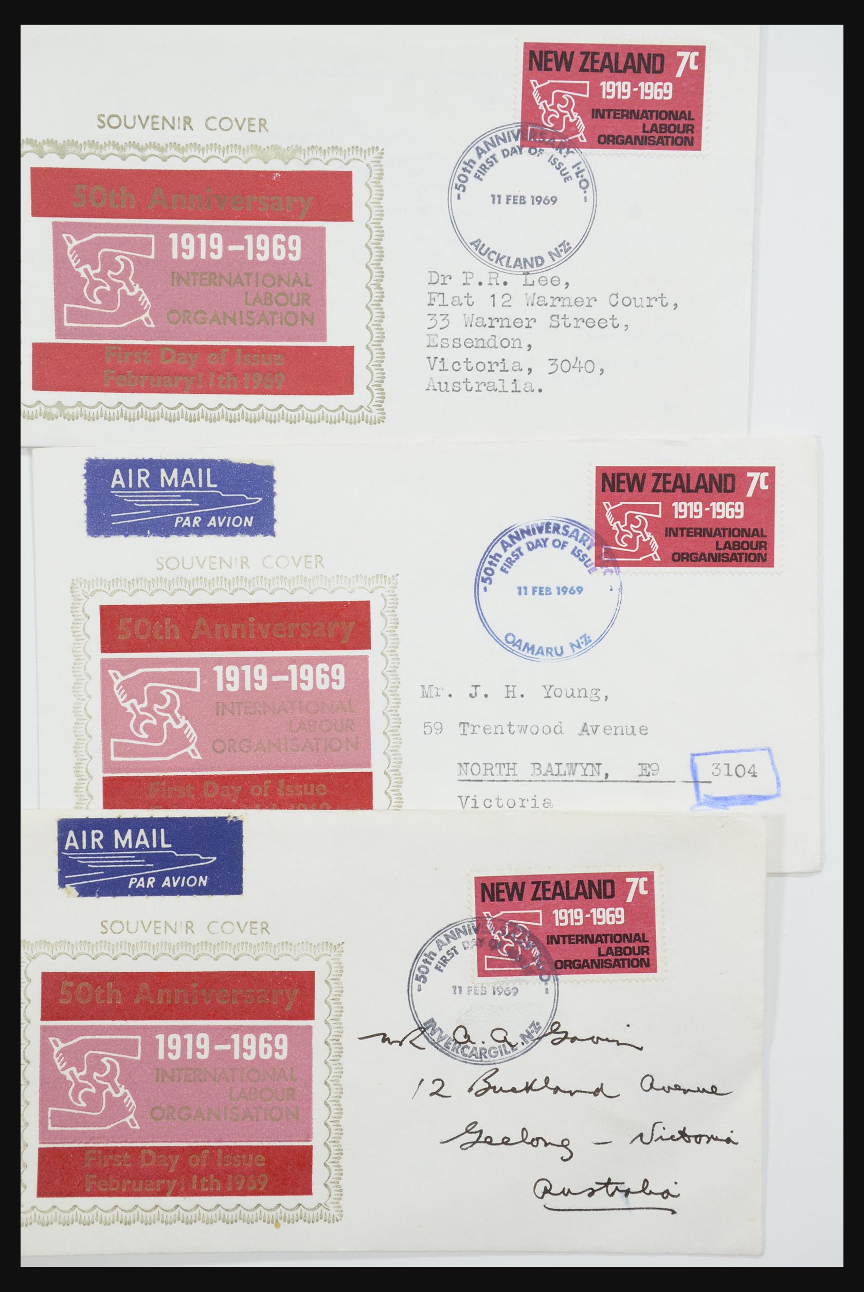 31951 145 - 31951 Nieuw Zeeland FDC's ca. 1960-1970.
