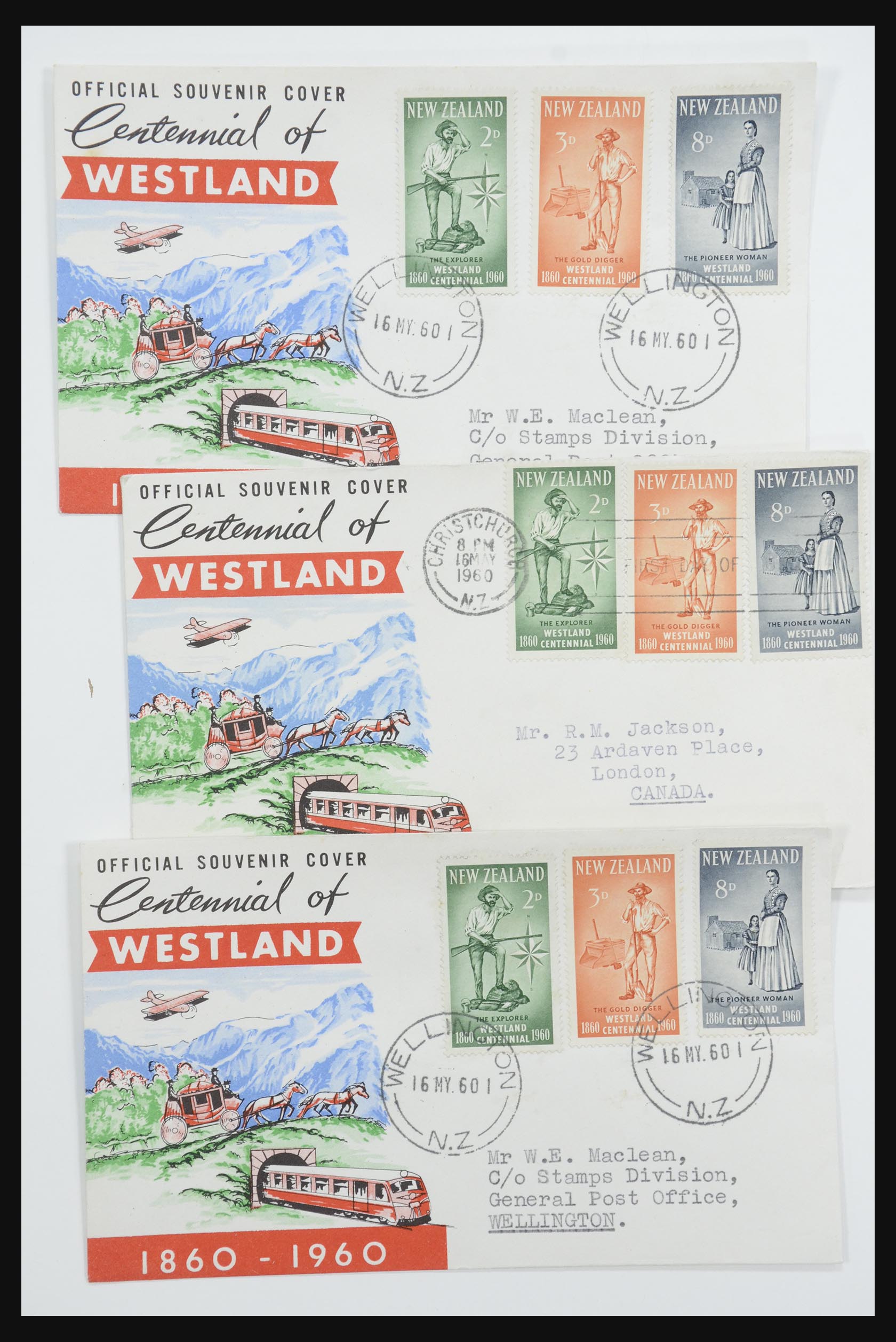 31951 148 - 31951 Nieuw Zeeland FDC's ca. 1960-1970.