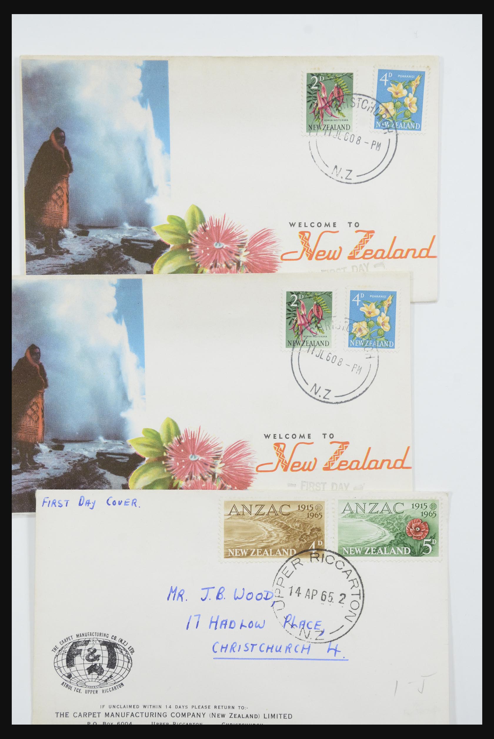 31951 153 - 31951 Nieuw Zeeland FDC's ca. 1960-1970.
