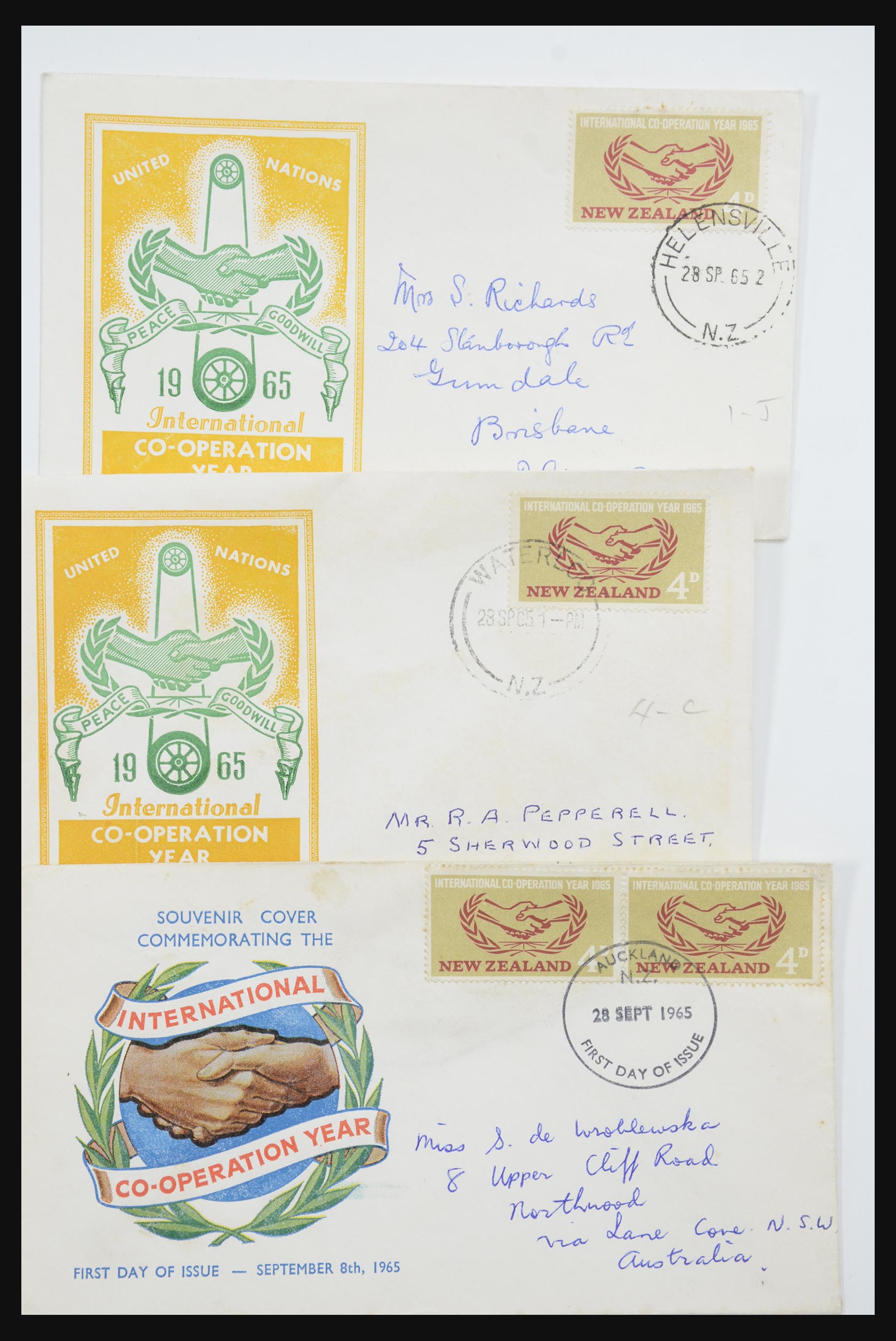 31951 186 - 31951 Nieuw Zeeland FDC's ca. 1960-1970.