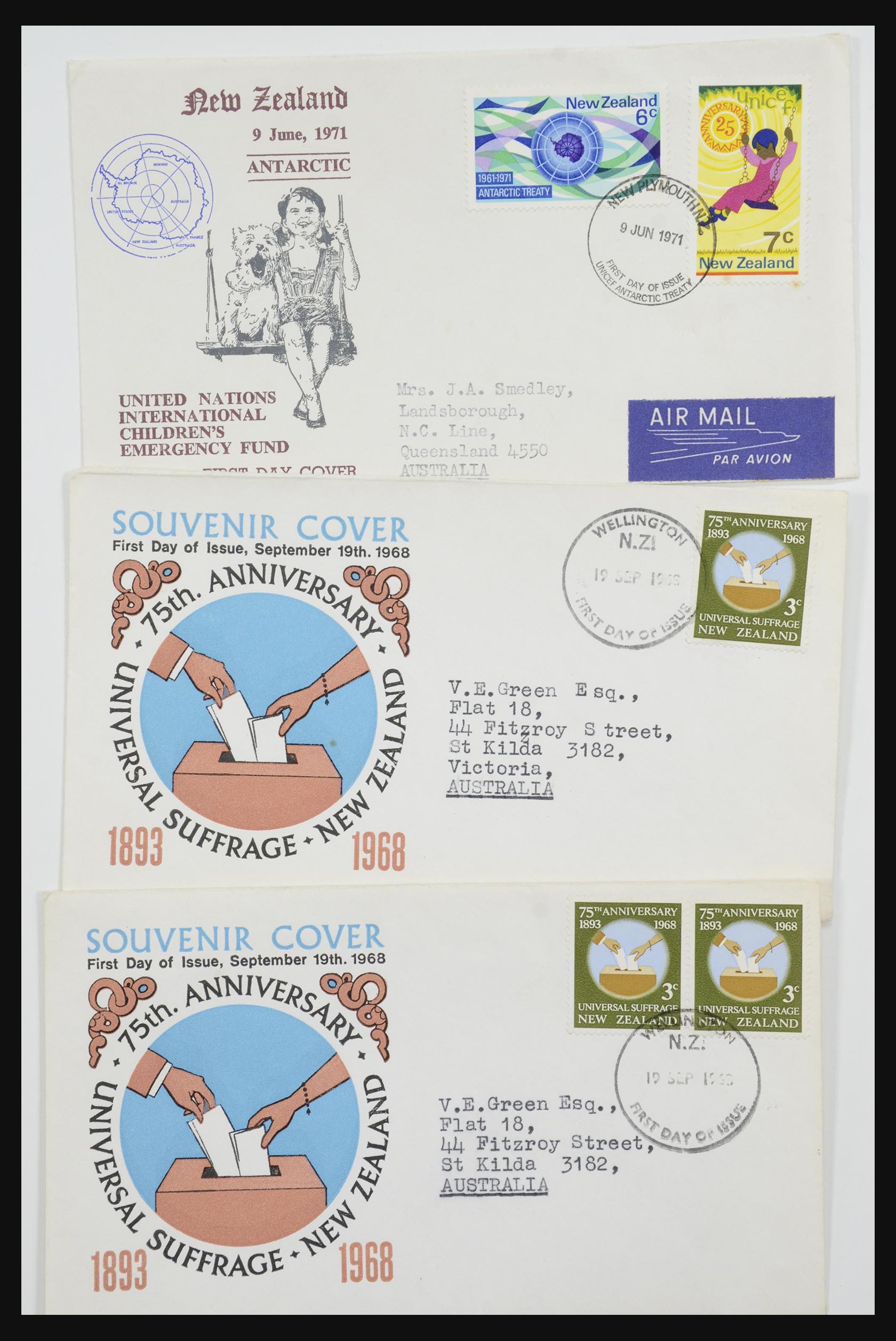 31951 194 - 31951 Nieuw Zeeland FDC's ca. 1960-1970.