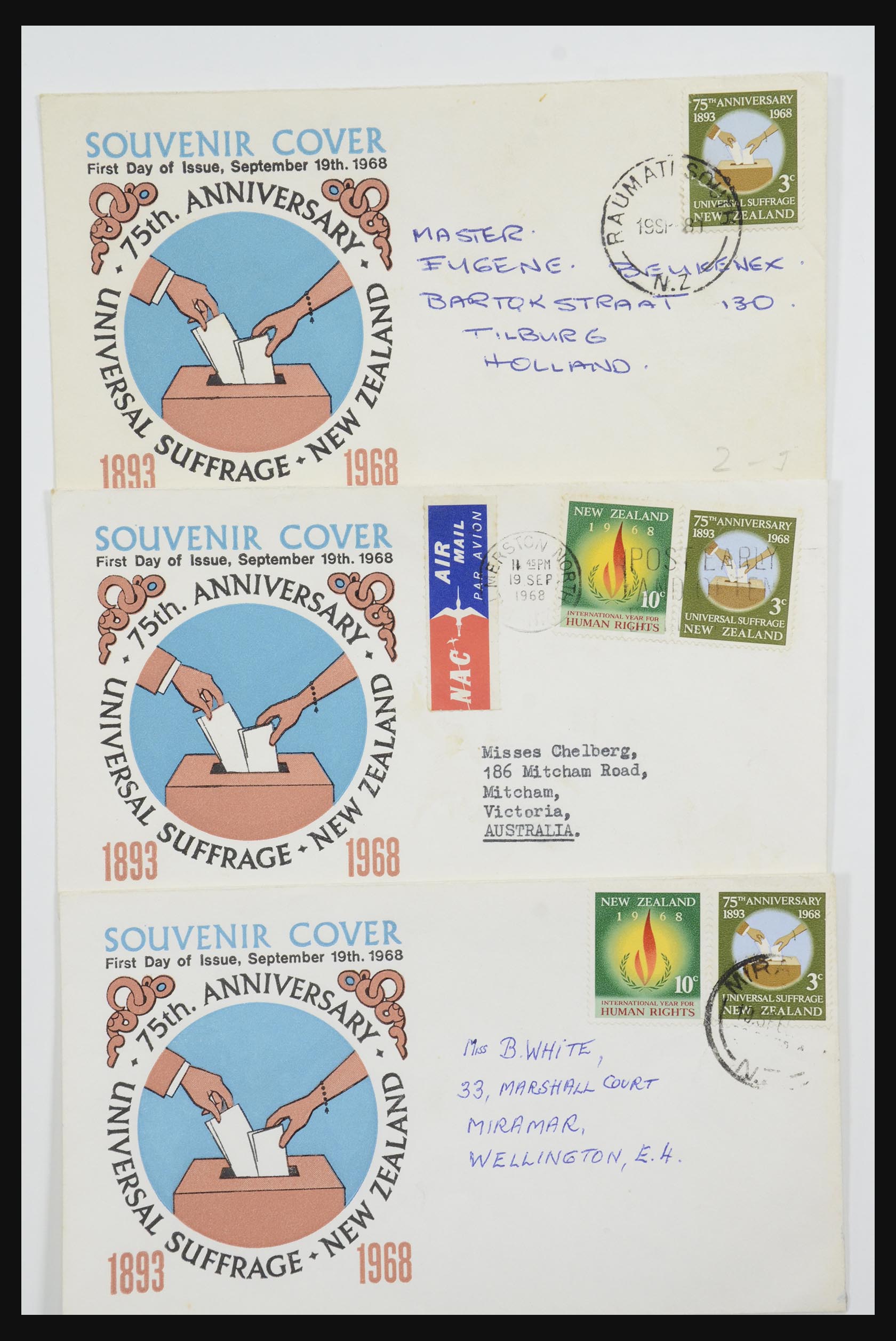 31951 196 - 31951 Nieuw Zeeland FDC's ca. 1960-1970.