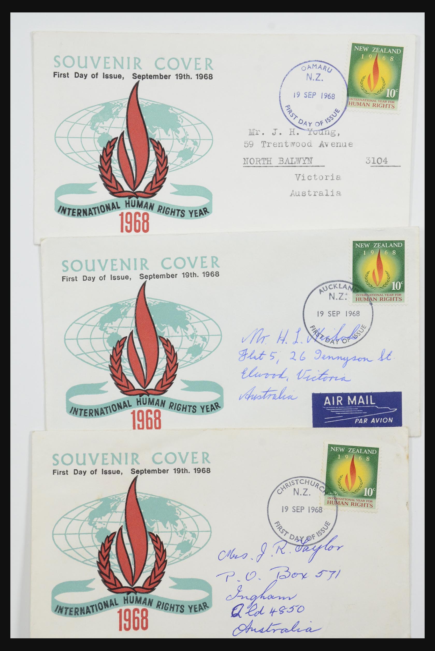 31951 197 - 31951 Nieuw Zeeland FDC's ca. 1960-1970.