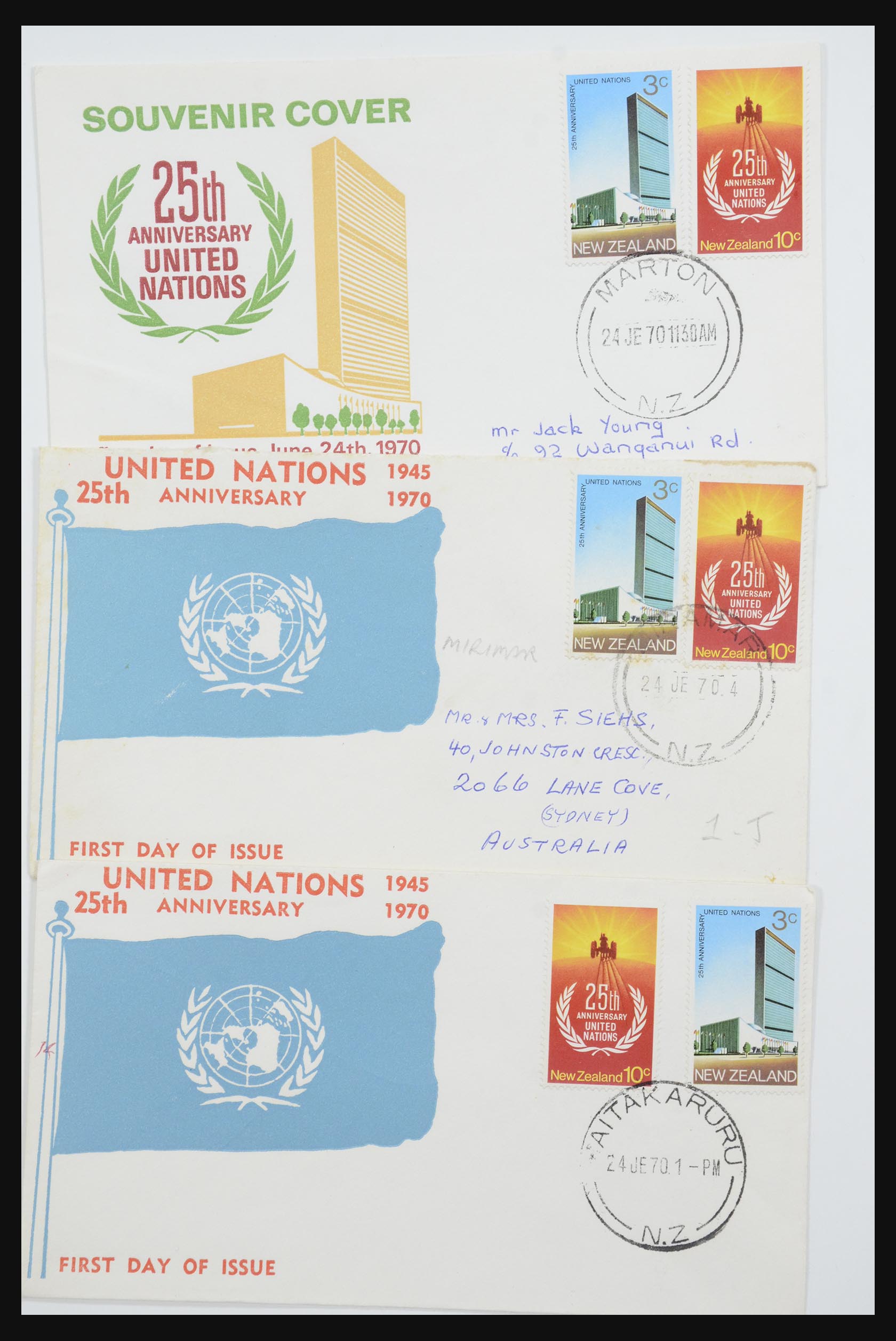 31951 205 - 31951 Nieuw Zeeland FDC's ca. 1960-1970.