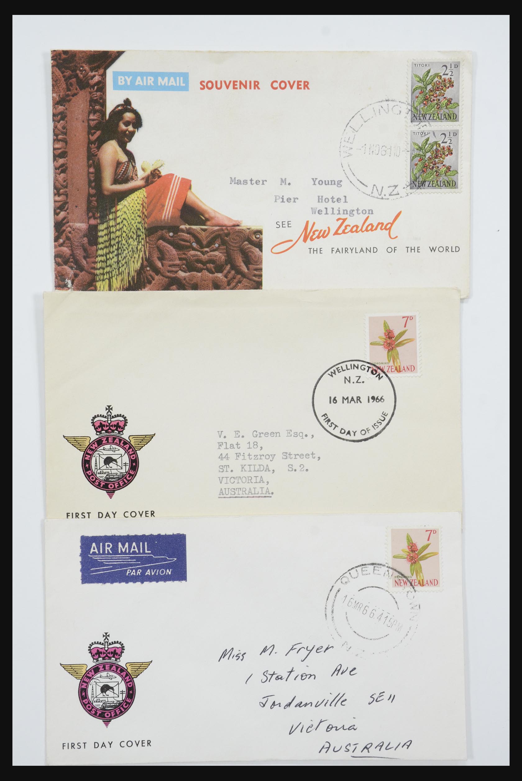 31951 219 - 31951 Nieuw Zeeland FDC's ca. 1960-1970.