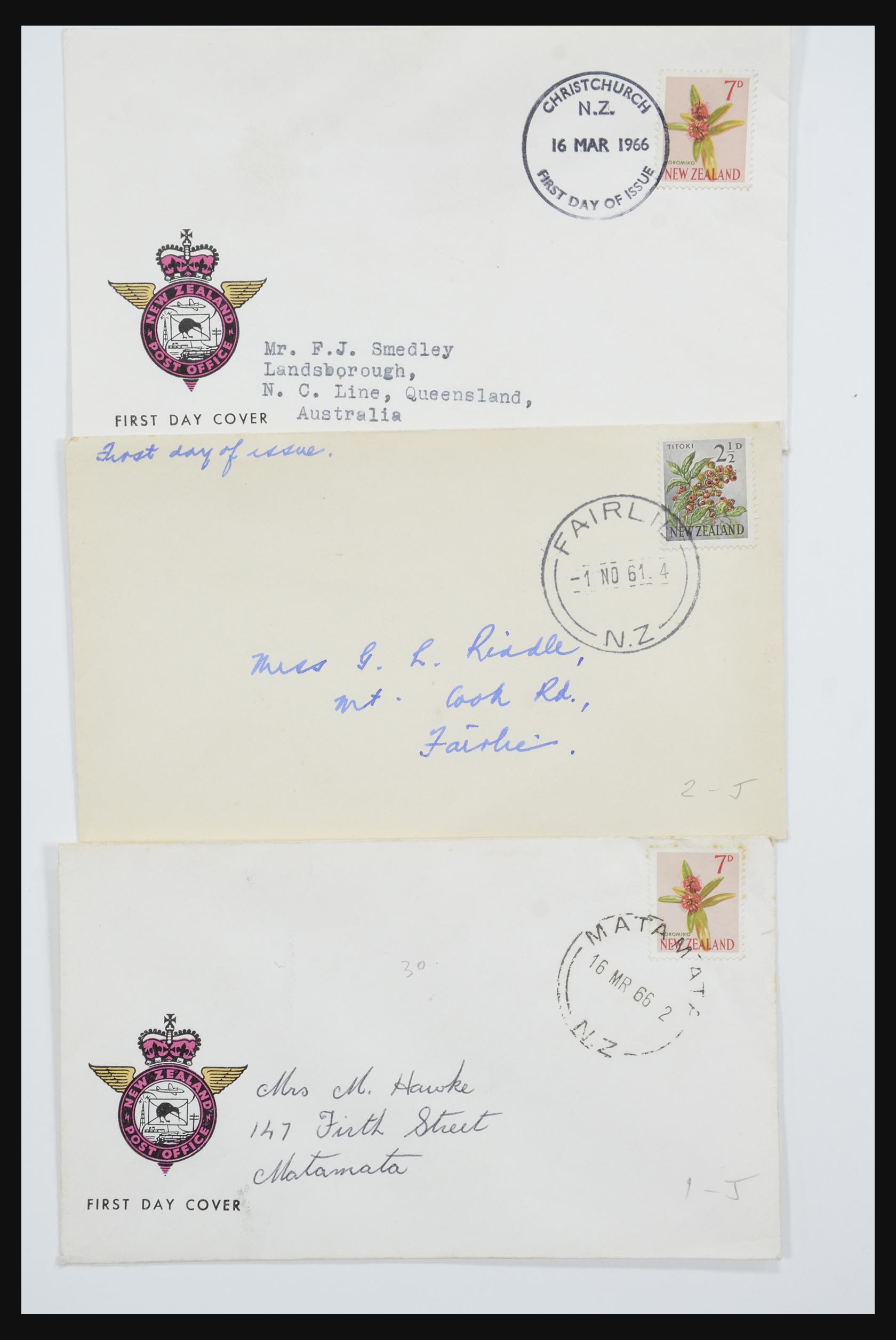 31951 220 - 31951 Nieuw Zeeland FDC's ca. 1960-1970.