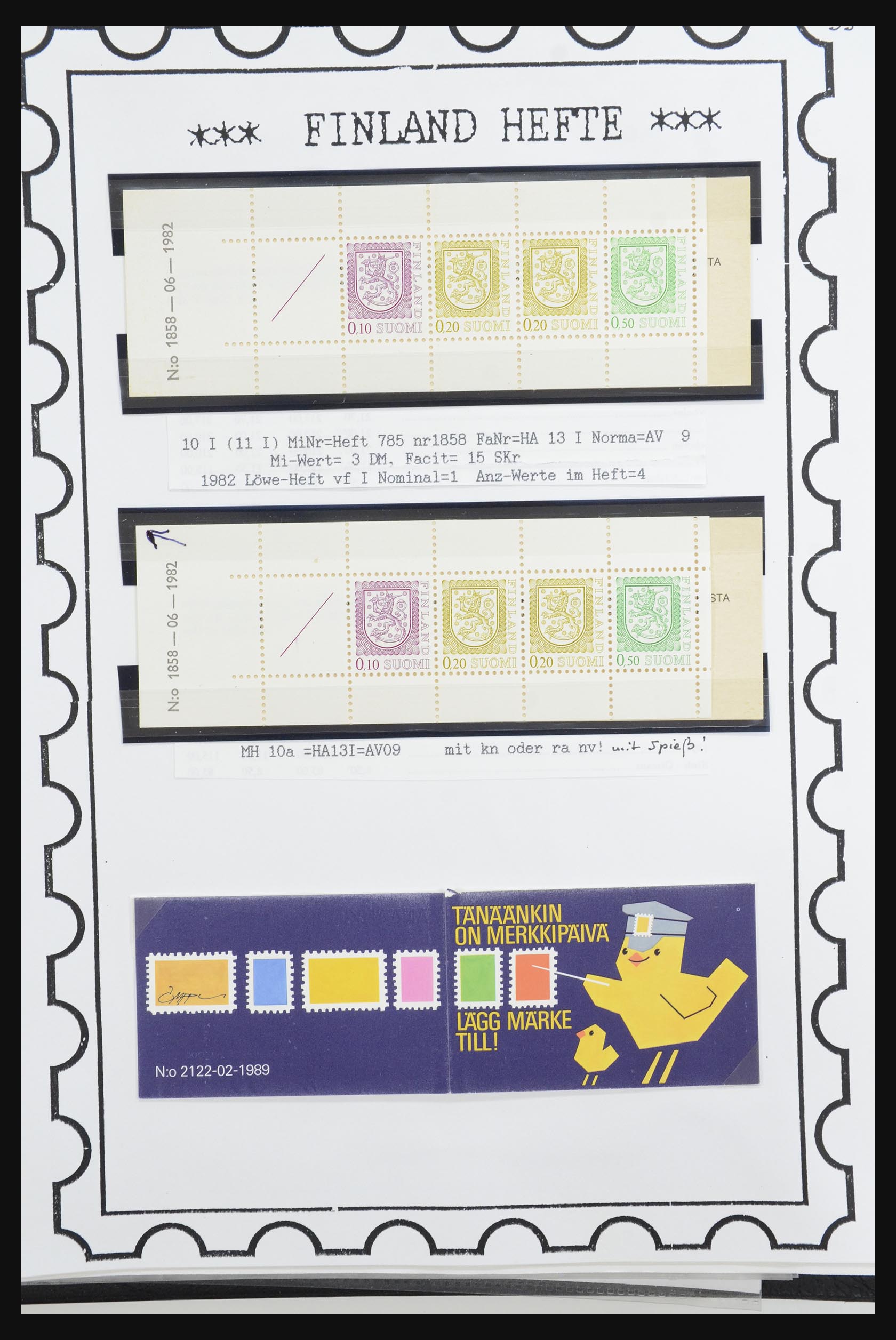 32082 029 - 32082 Finland stamp booklets 1939-1995.