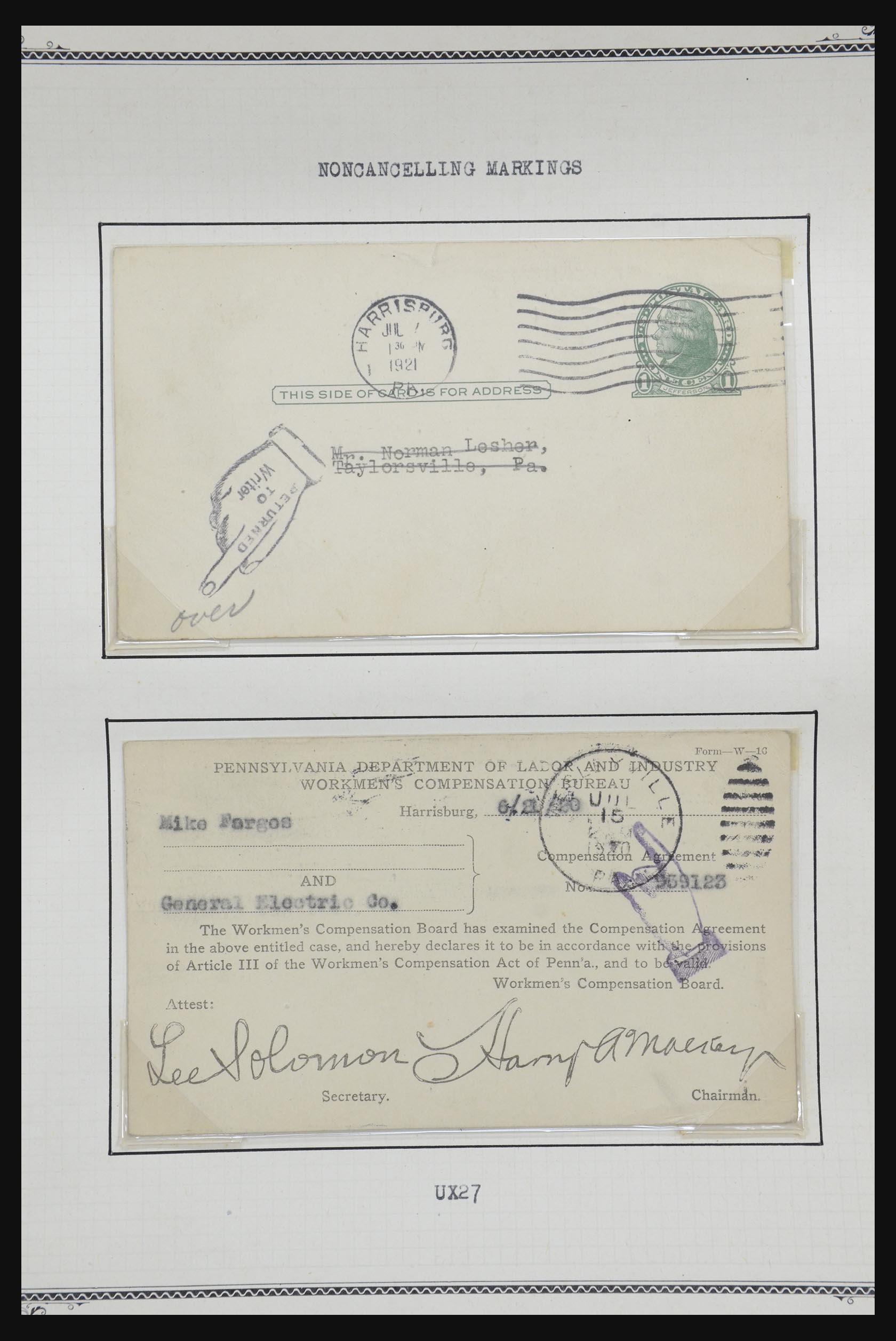 32209 524 - 32209 USA briefkaarten 1873-1950.