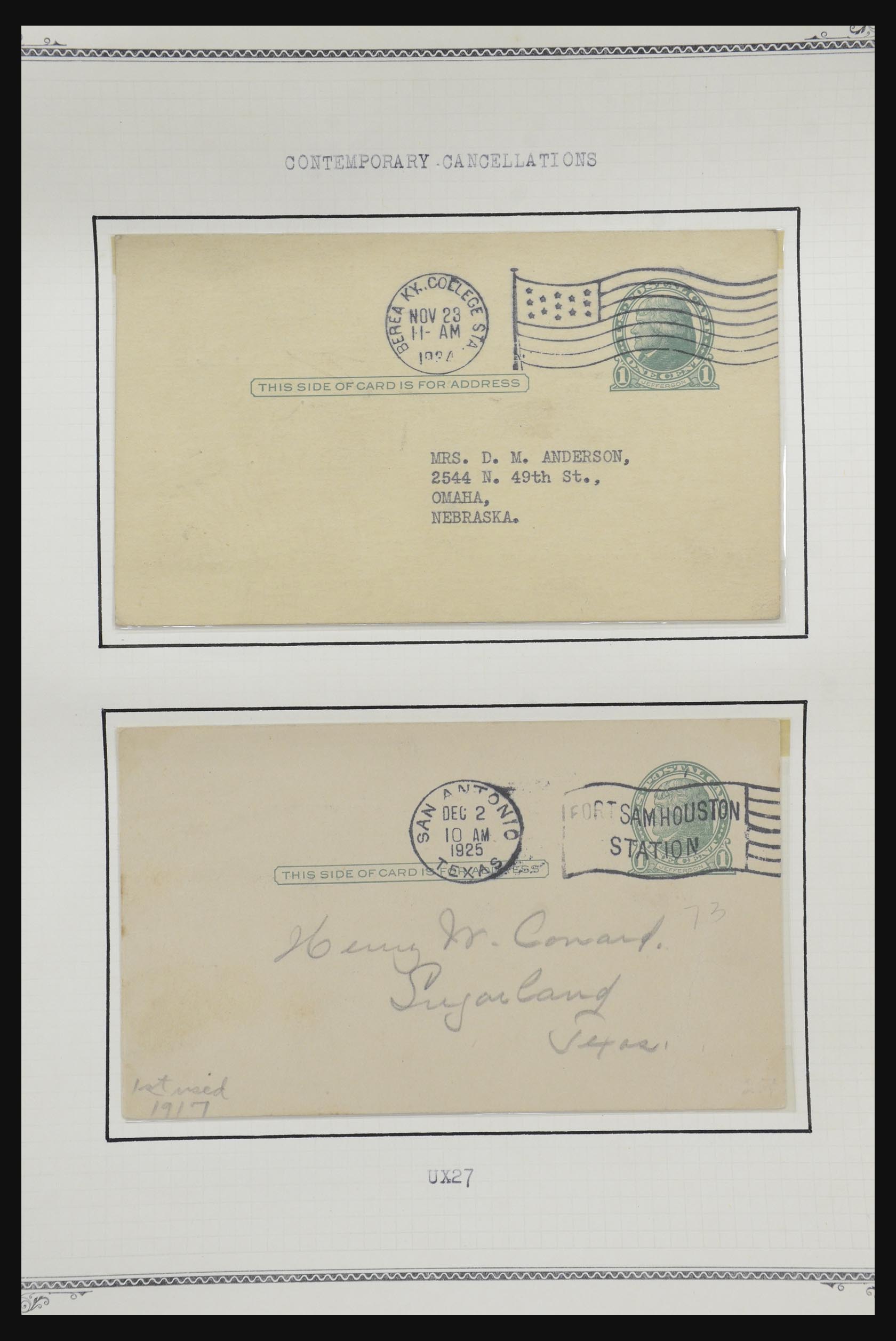 32209 528 - 32209 USA briefkaarten 1873-1950.