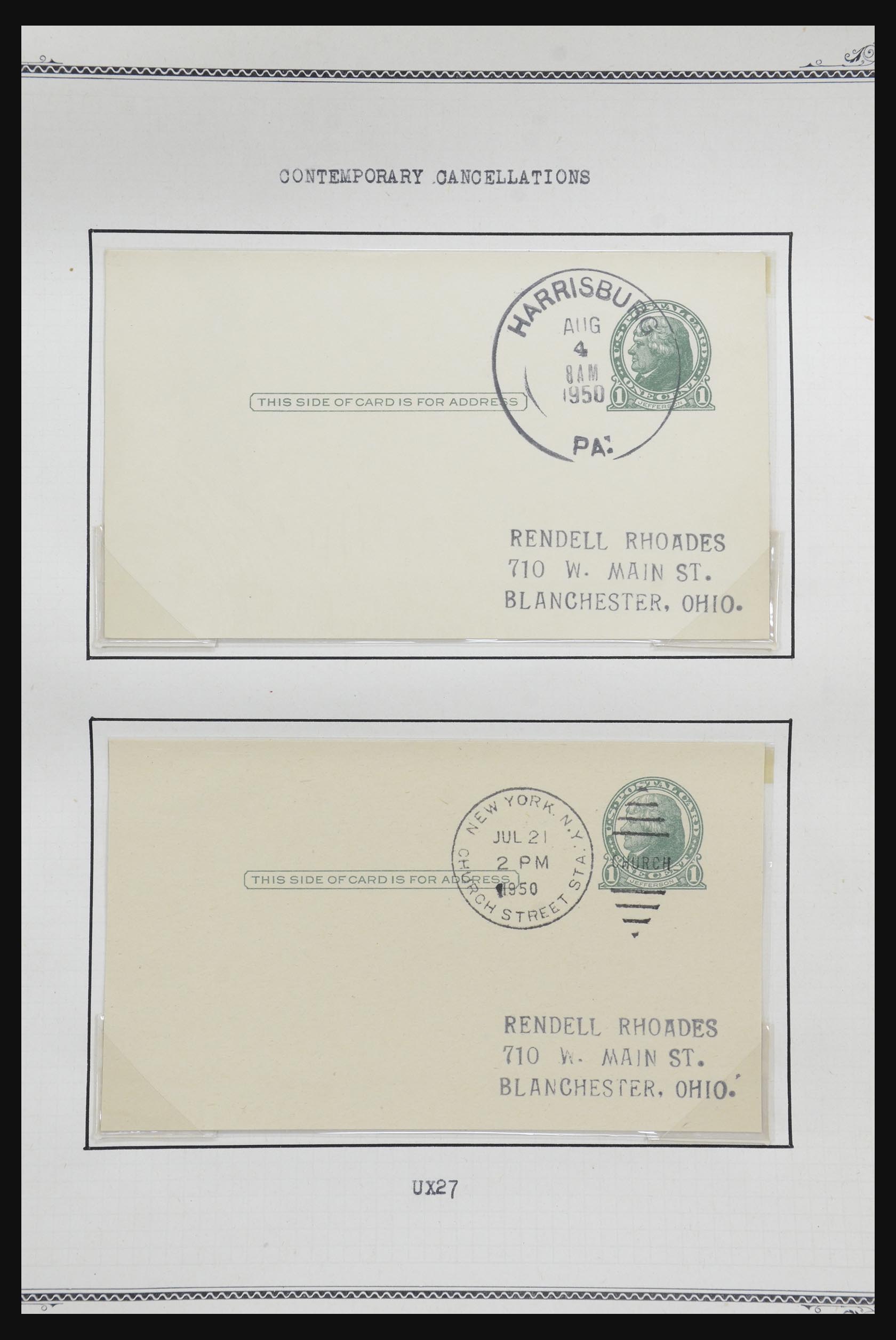 32209 531 - 32209 USA briefkaarten 1873-1950.