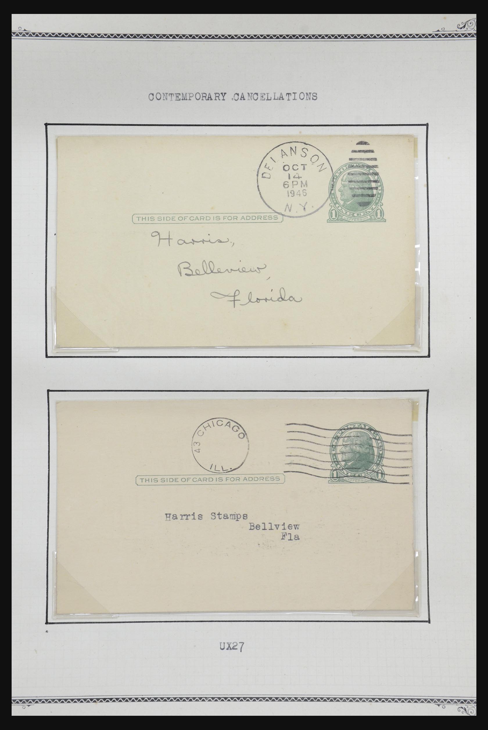 32209 533 - 32209 USA briefkaarten 1873-1950.