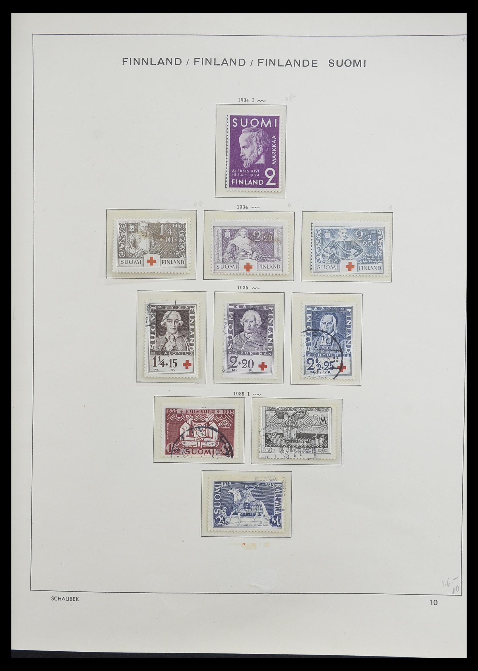 33226 019 - Postzegelverzameling 33226 Finland 1860-1996.