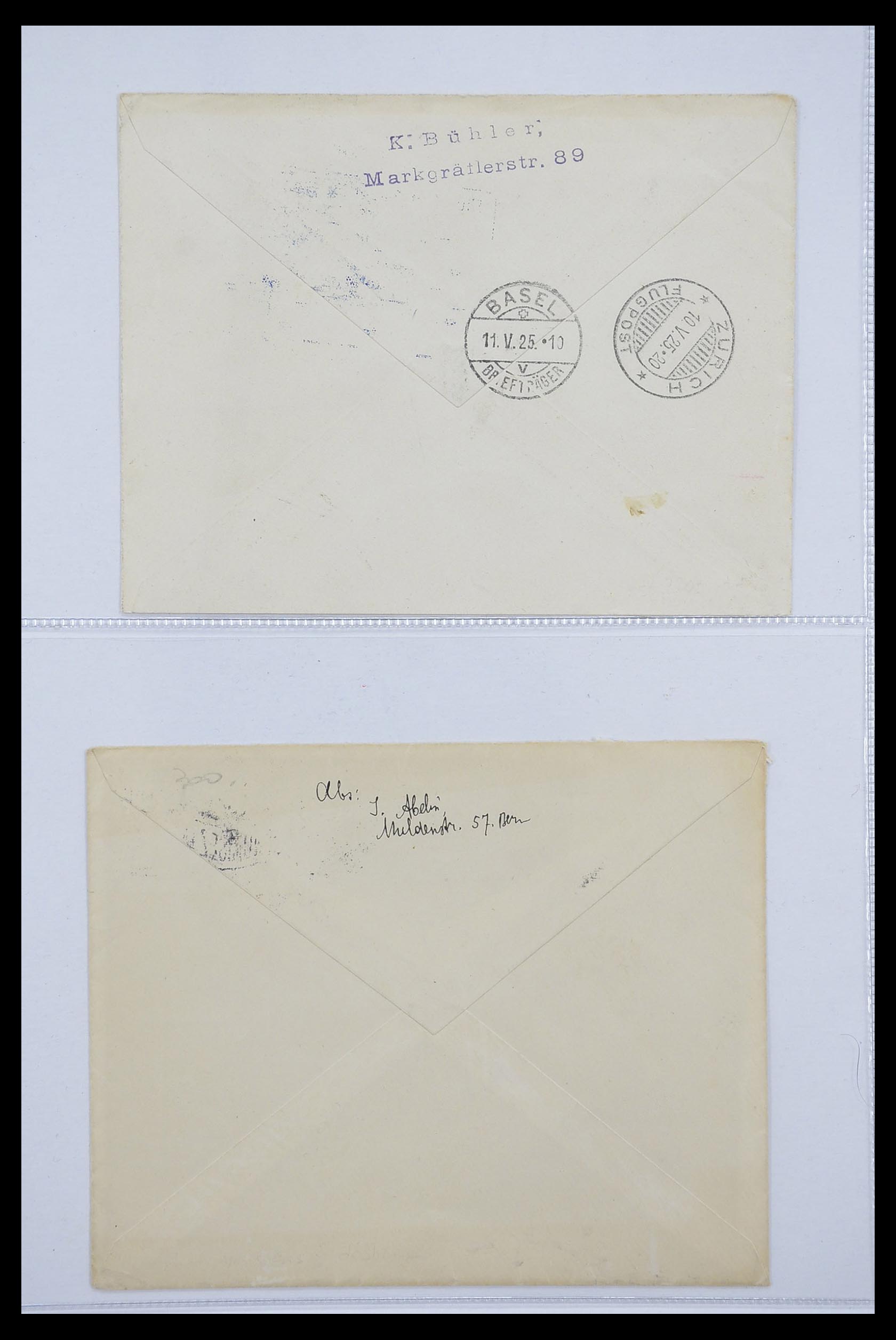 33244 002 - Stamp collection 33244 Switzerland airmail covers 1913-1950.