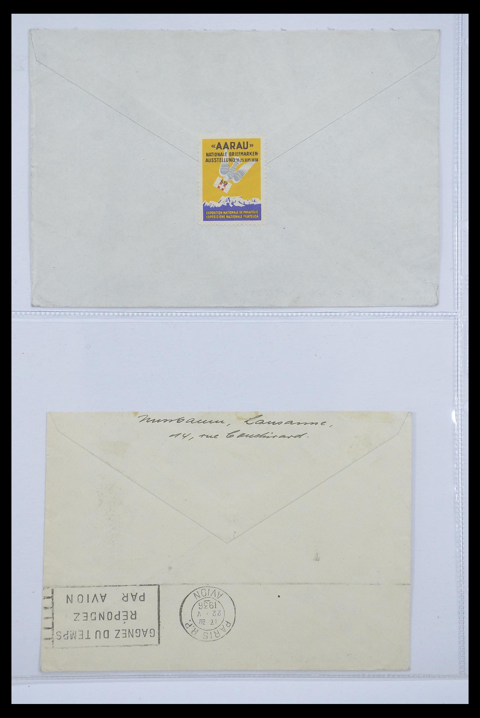 33244 006 - Stamp collection 33244 Switzerland airmail covers 1913-1950.