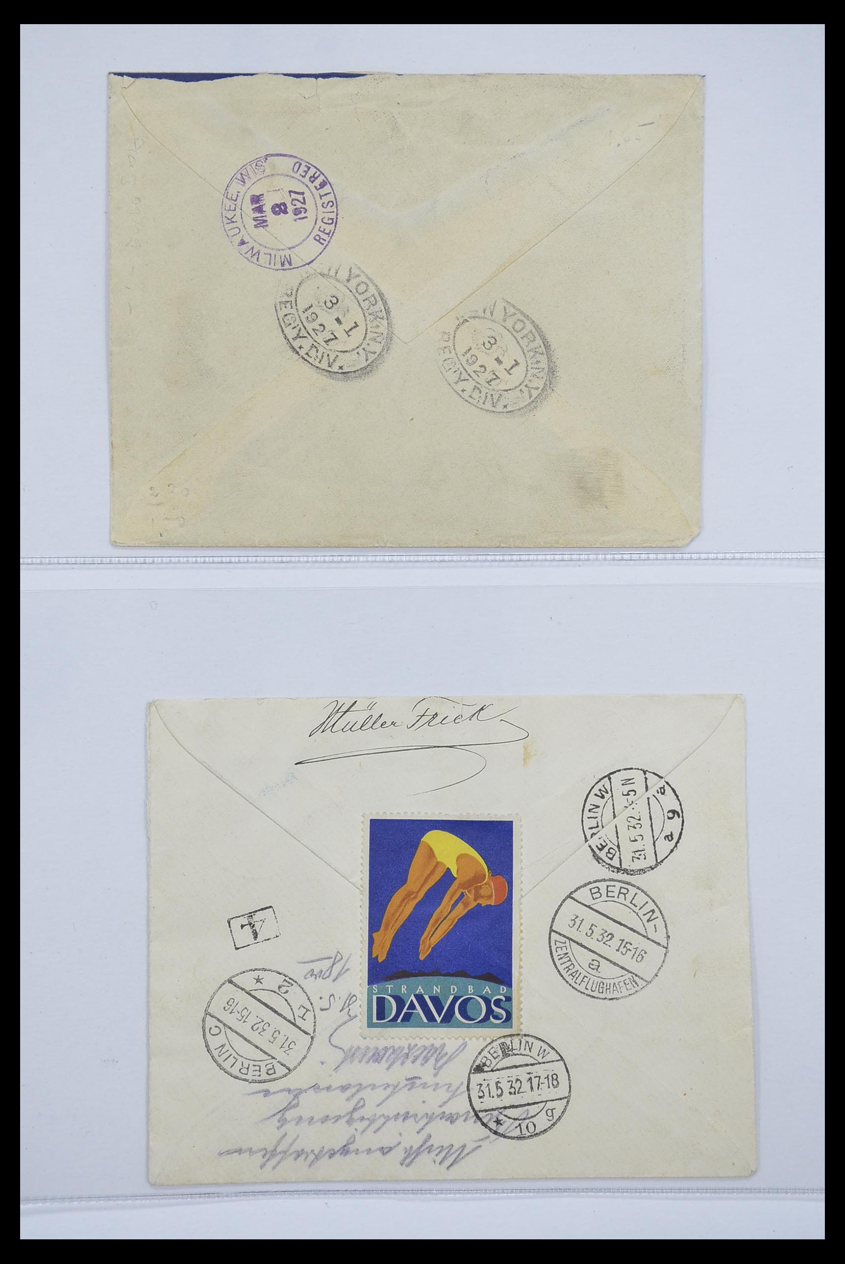 33244 008 - Stamp collection 33244 Switzerland airmail covers 1913-1950.