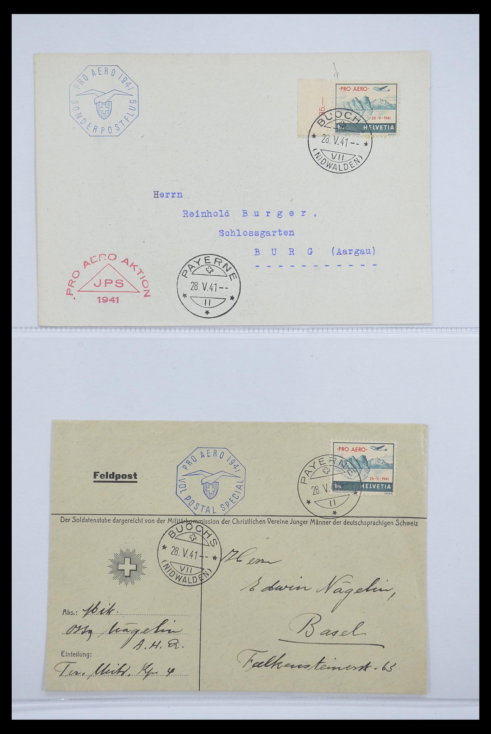 33244 011 - Stamp collection 33244 Switzerland airmail covers 1913-1950.