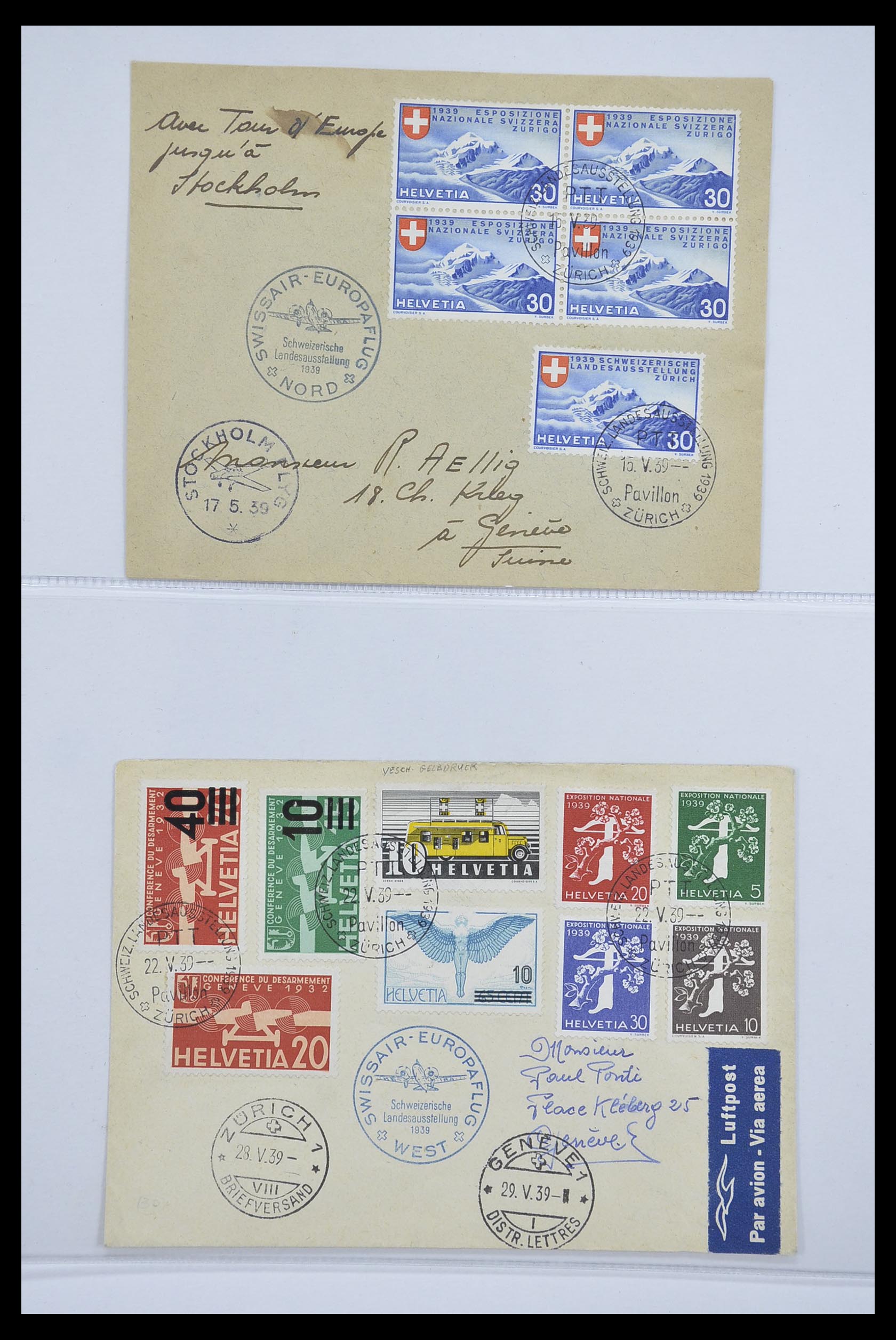 33244 013 - Stamp collection 33244 Switzerland airmail covers 1913-1950.