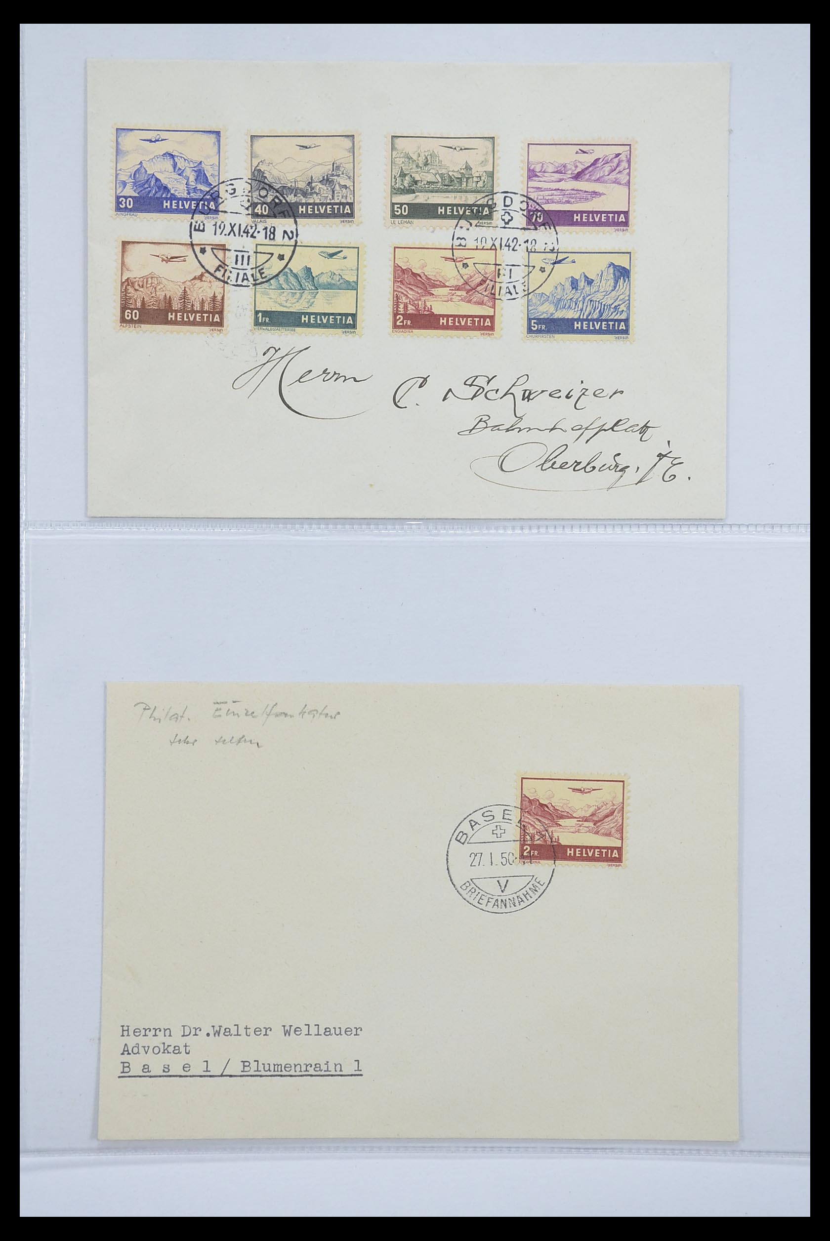 33244 015 - Stamp collection 33244 Switzerland airmail covers 1913-1950.