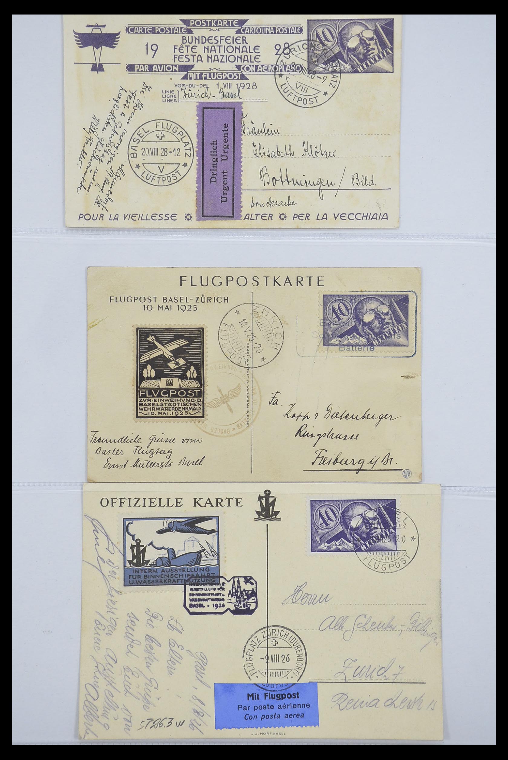 33244 019 - Stamp collection 33244 Switzerland airmail covers 1913-1950.