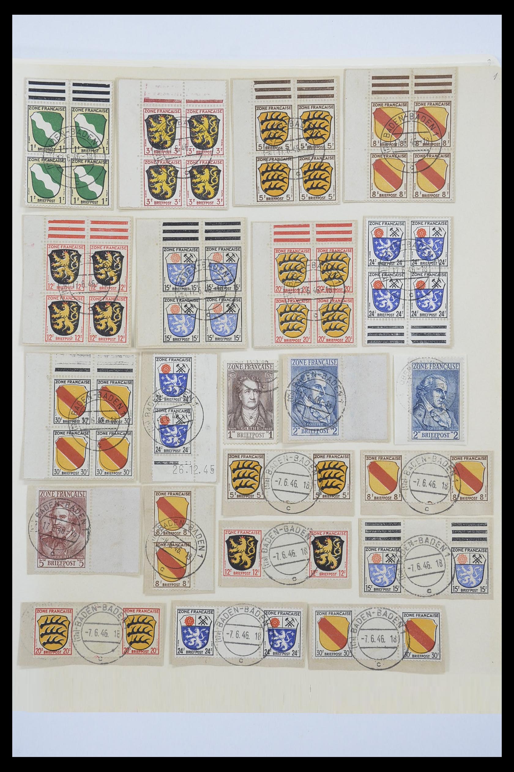 33269 001 - Stamp collection 33269 French Zone 1945-1946.