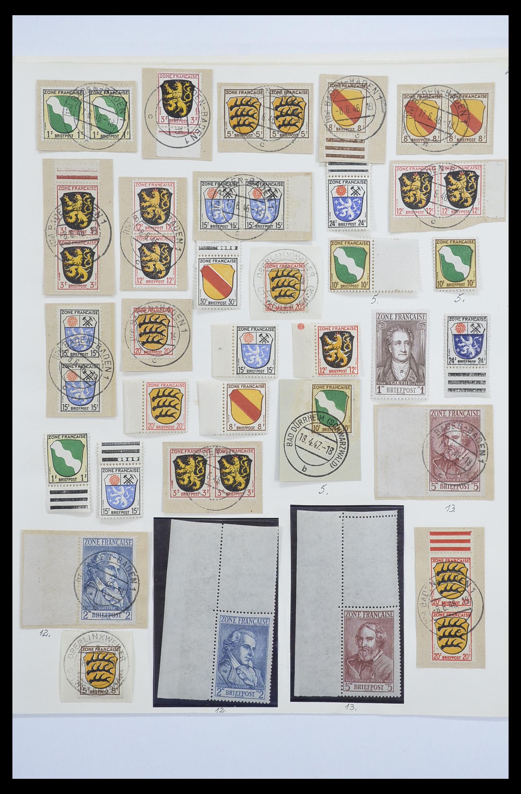 33269 002 - Stamp collection 33269 French Zone 1945-1946.