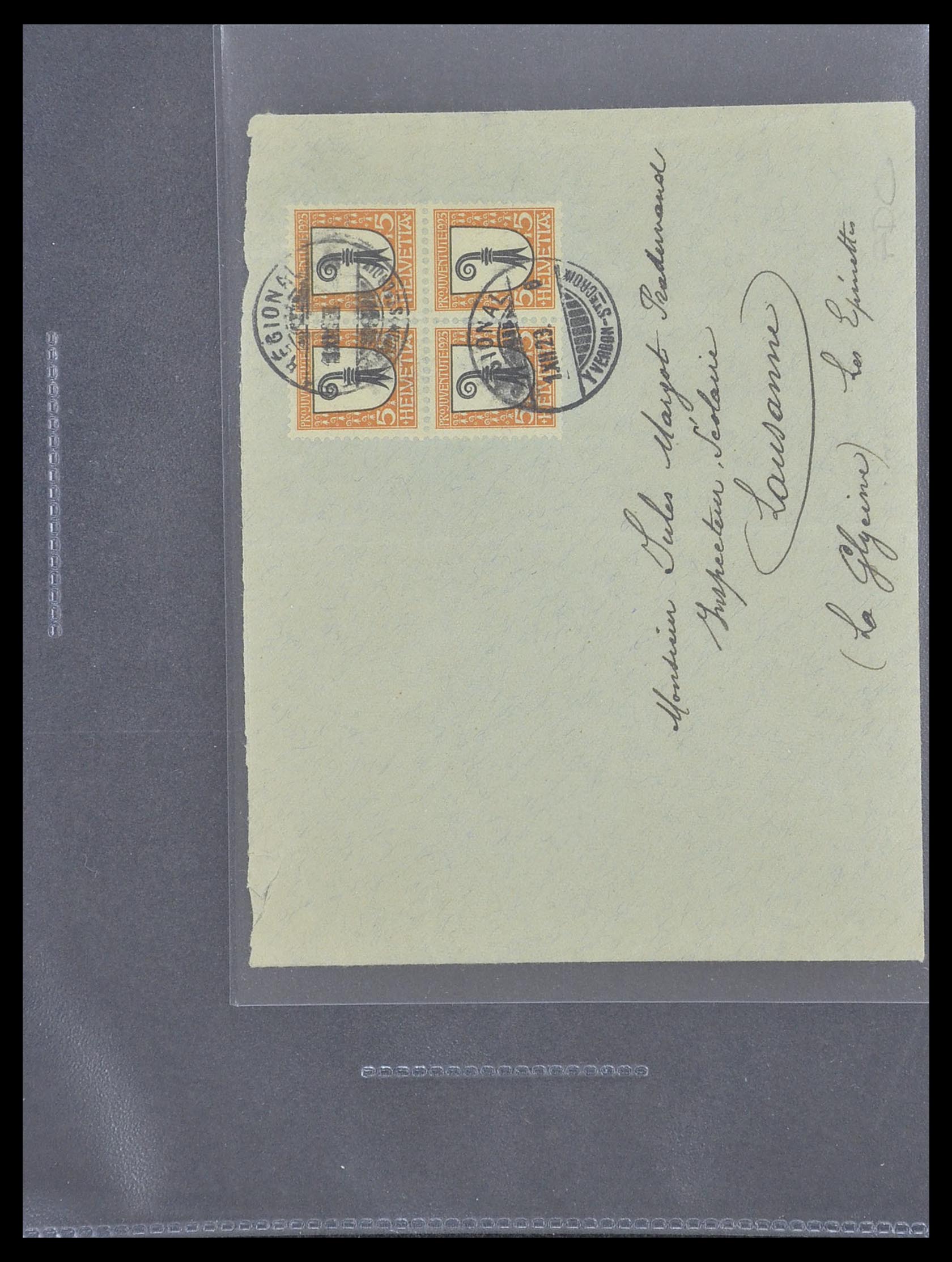 33302 041 - Postzegelverzameling 33302 Zwitserland brieven en kaarten 1899-1948.