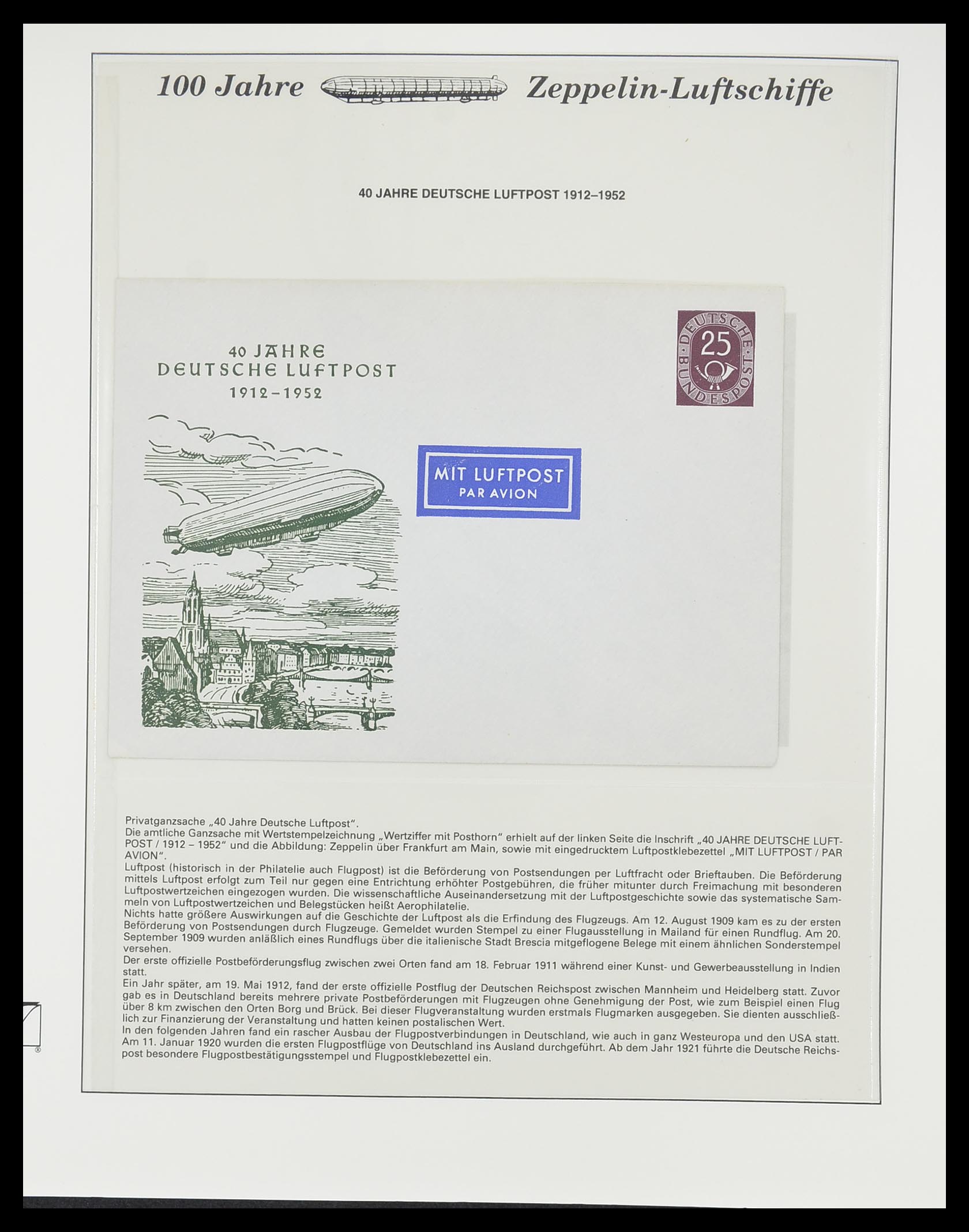 33307 101 - Stamp collection 33307 Thematic Zeppelin 1952-2010!