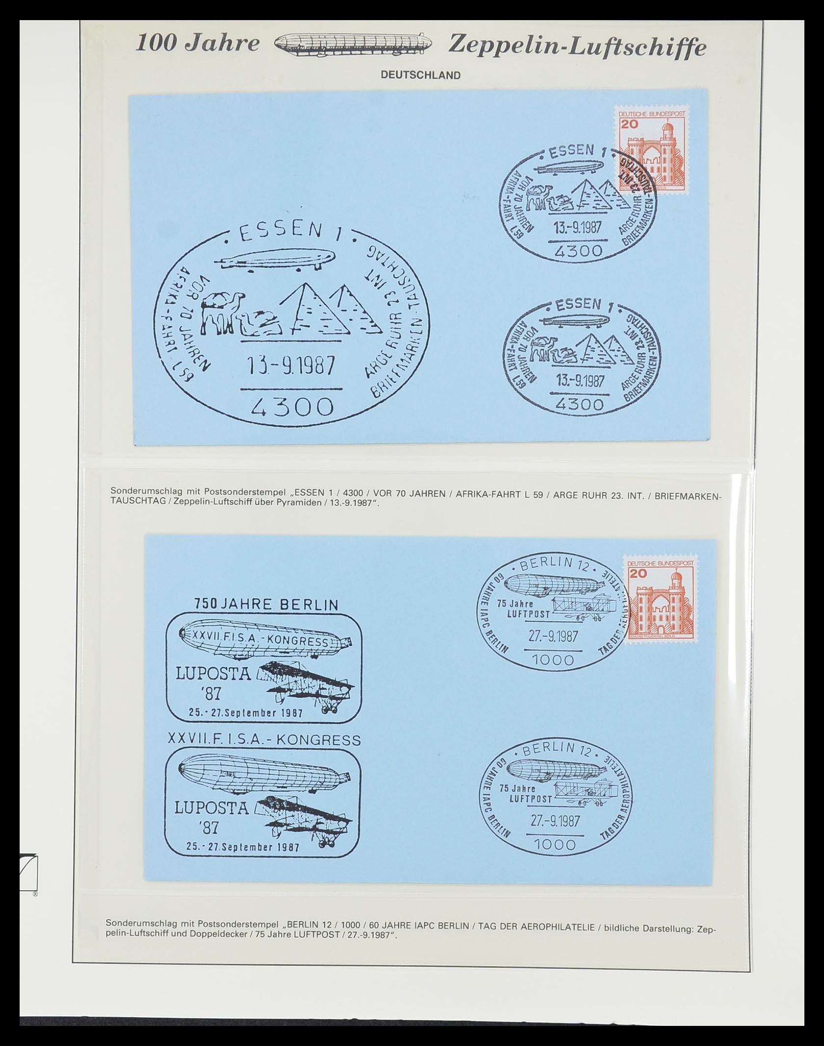 33307 104 - Stamp collection 33307 Thematic Zeppelin 1952-2010!