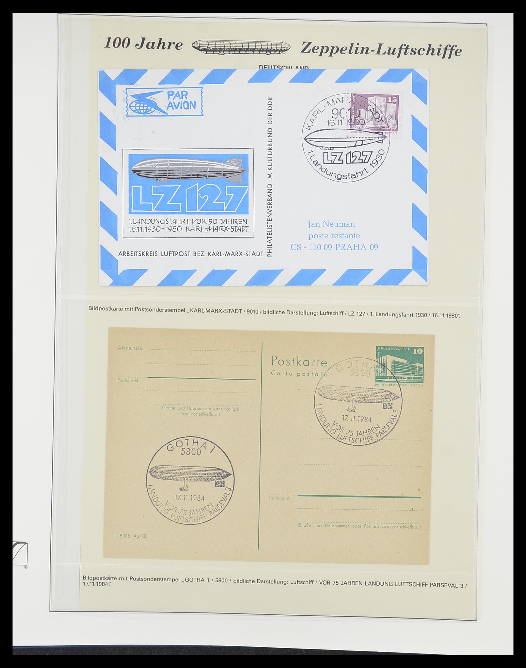 33307 114 - Stamp collection 33307 Thematic Zeppelin 1952-2010!