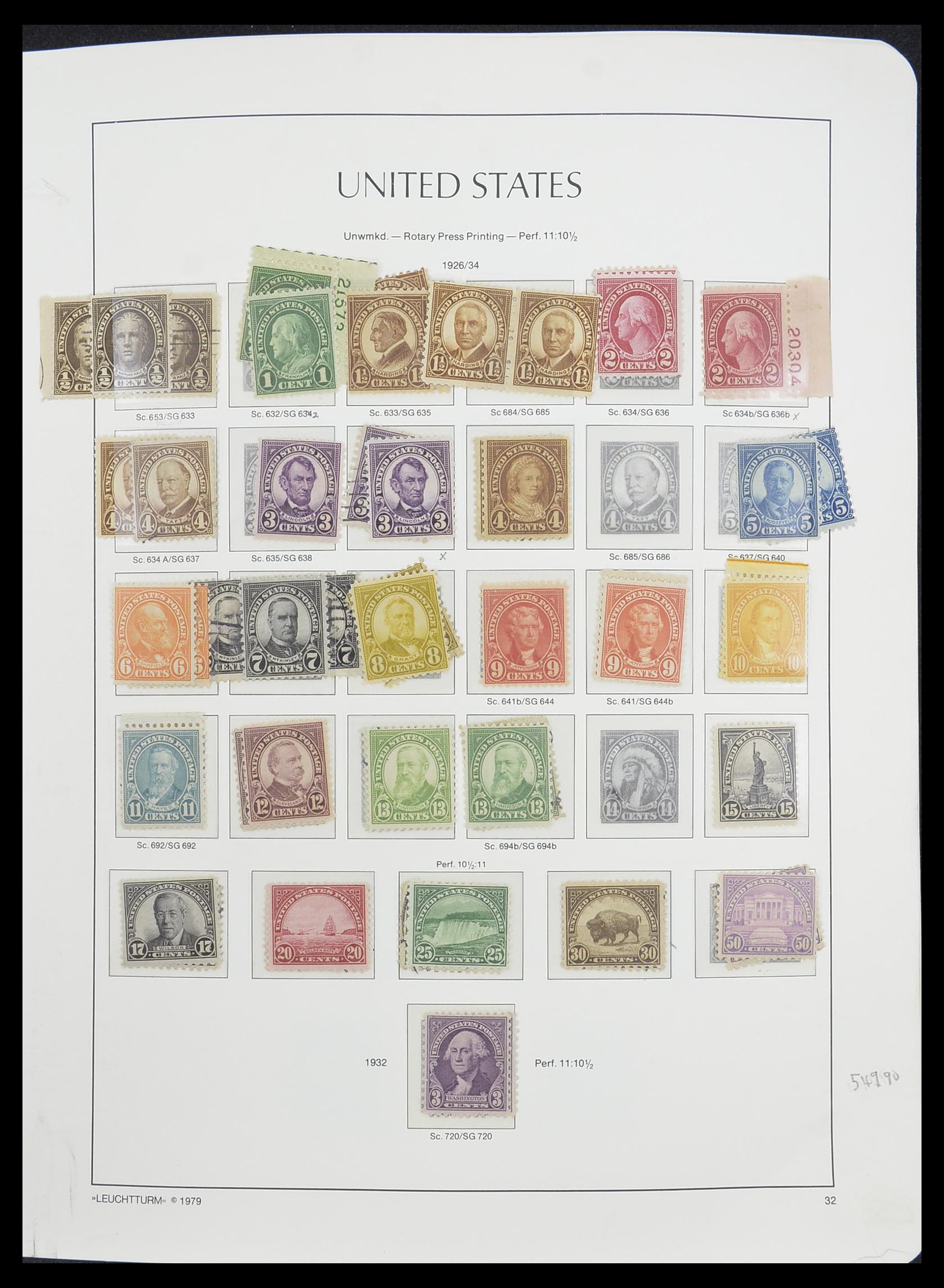 33415 034 - Postzegelverzameling 33415 USA 1851-1964.