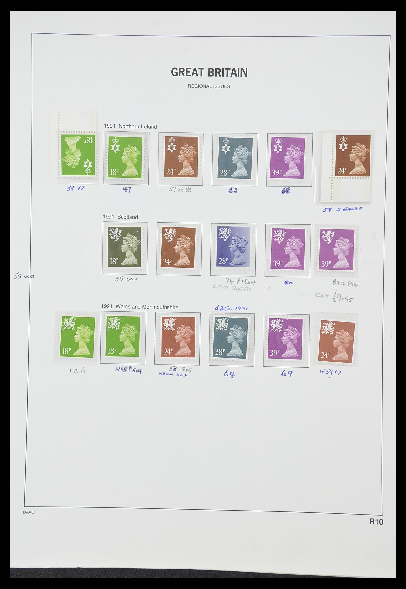 33419 117 - Postzegelverzameling 33419 Engeland 1875-1993.
