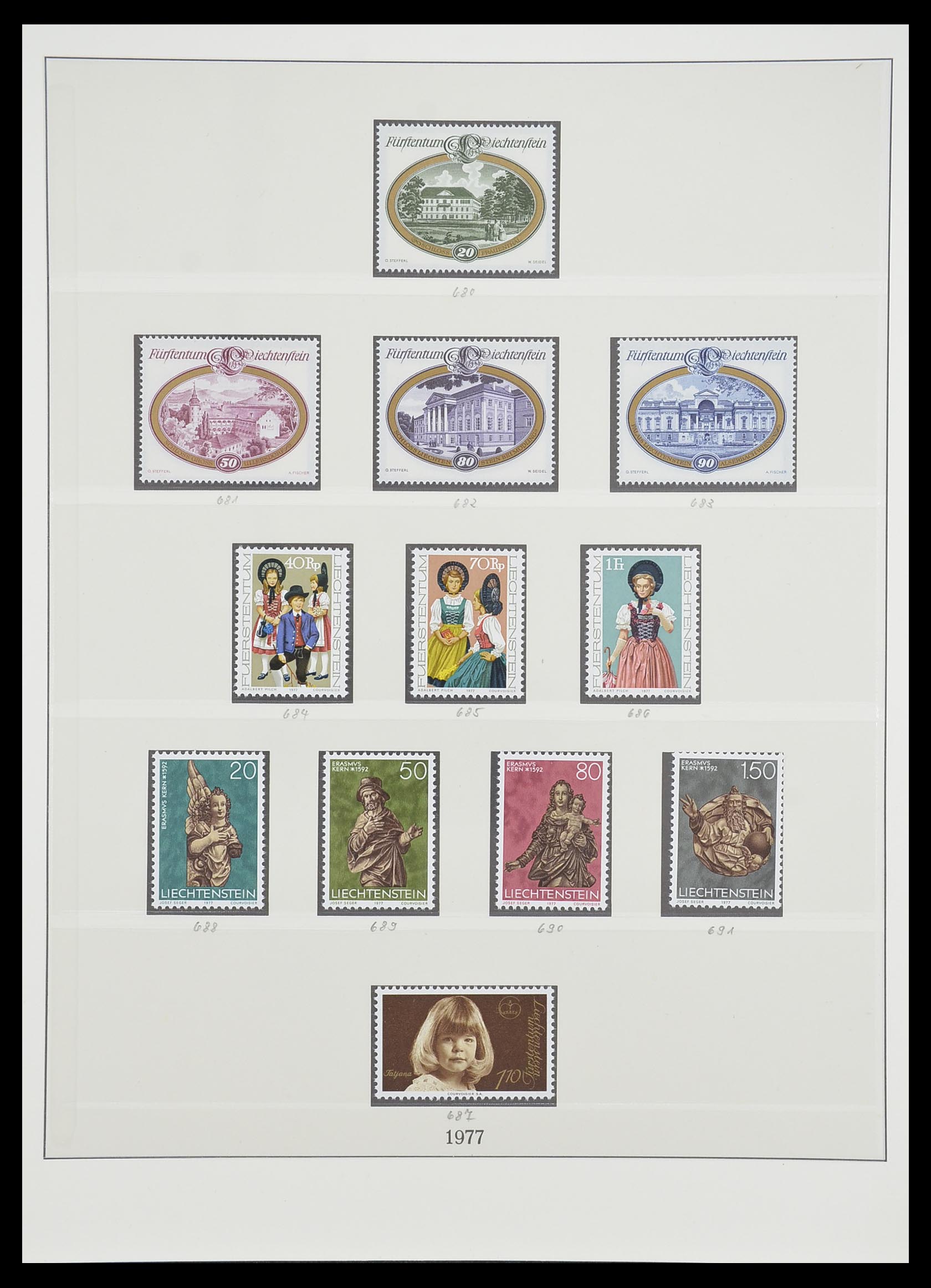 33493 108 - Postzegelverzameling 33493 Liechtenstein 1912-2008.