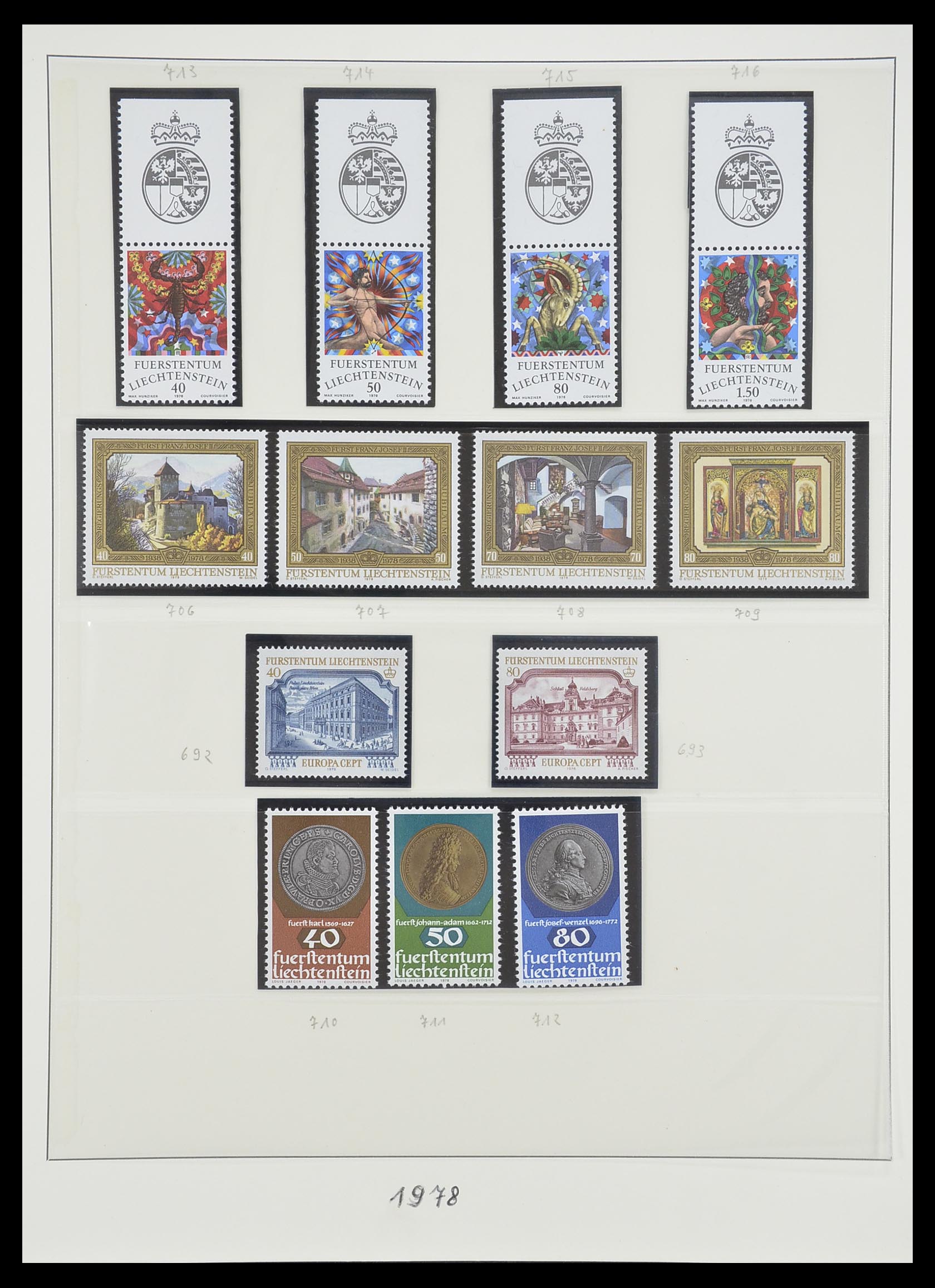 33493 110 - Postzegelverzameling 33493 Liechtenstein 1912-2008.
