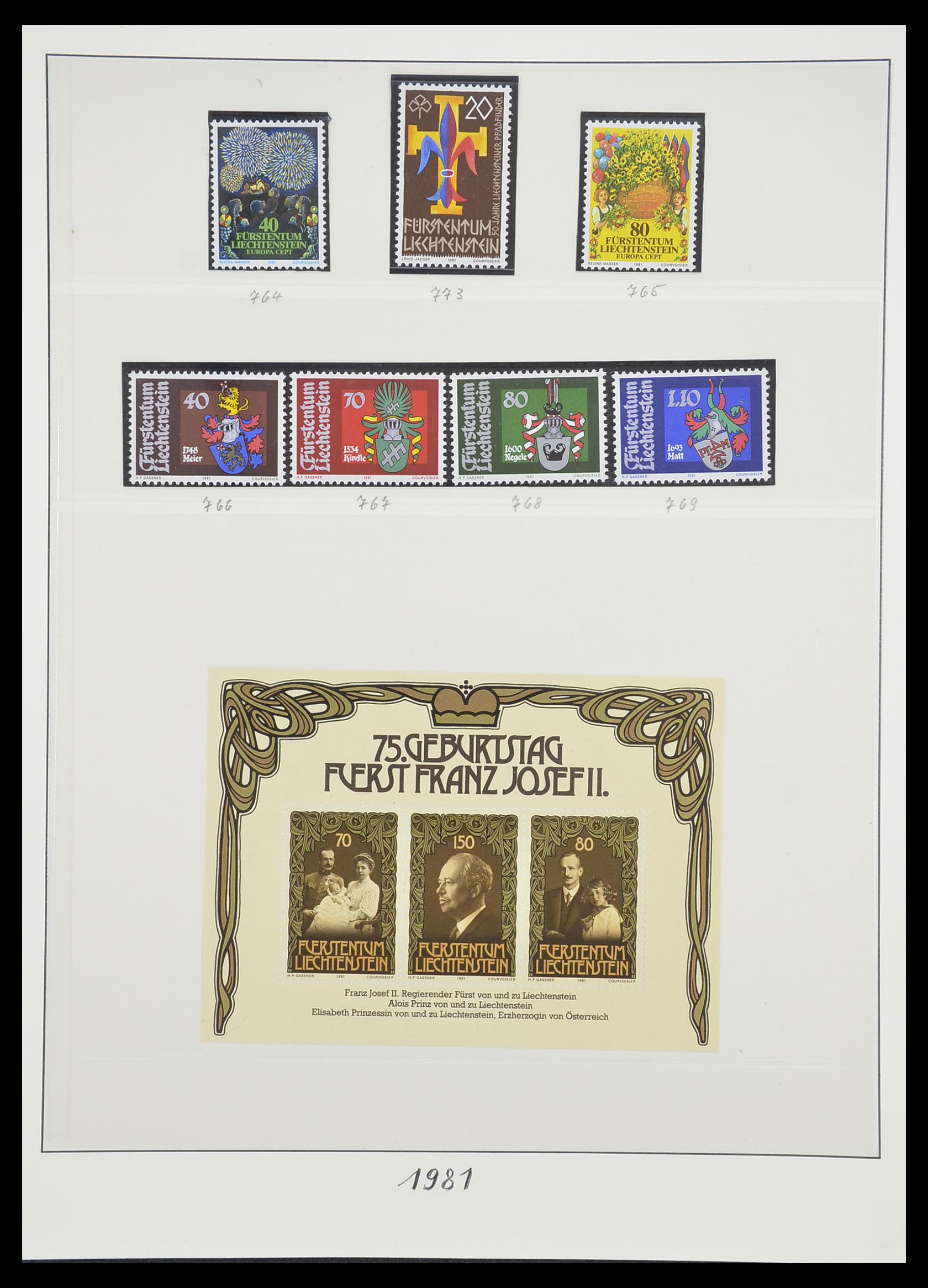 33493 119 - Postzegelverzameling 33493 Liechtenstein 1912-2008.