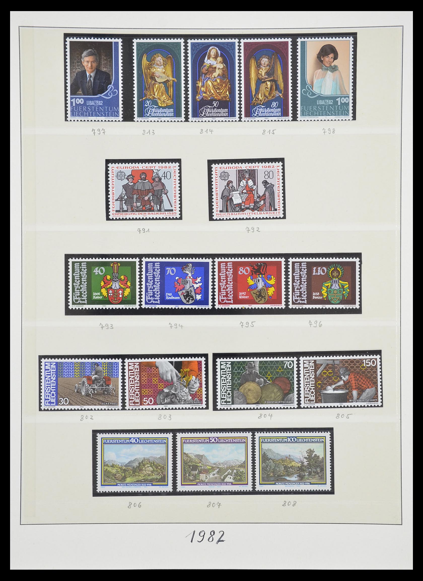 33493 122 - Postzegelverzameling 33493 Liechtenstein 1912-2008.