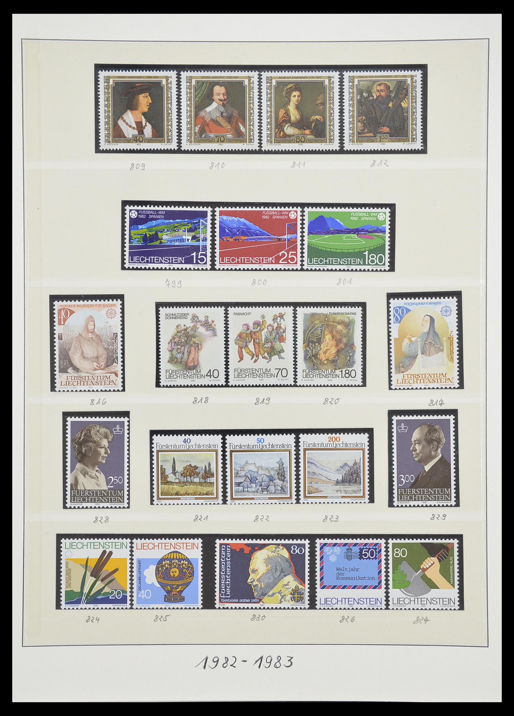 33493 126 - Postzegelverzameling 33493 Liechtenstein 1912-2008.