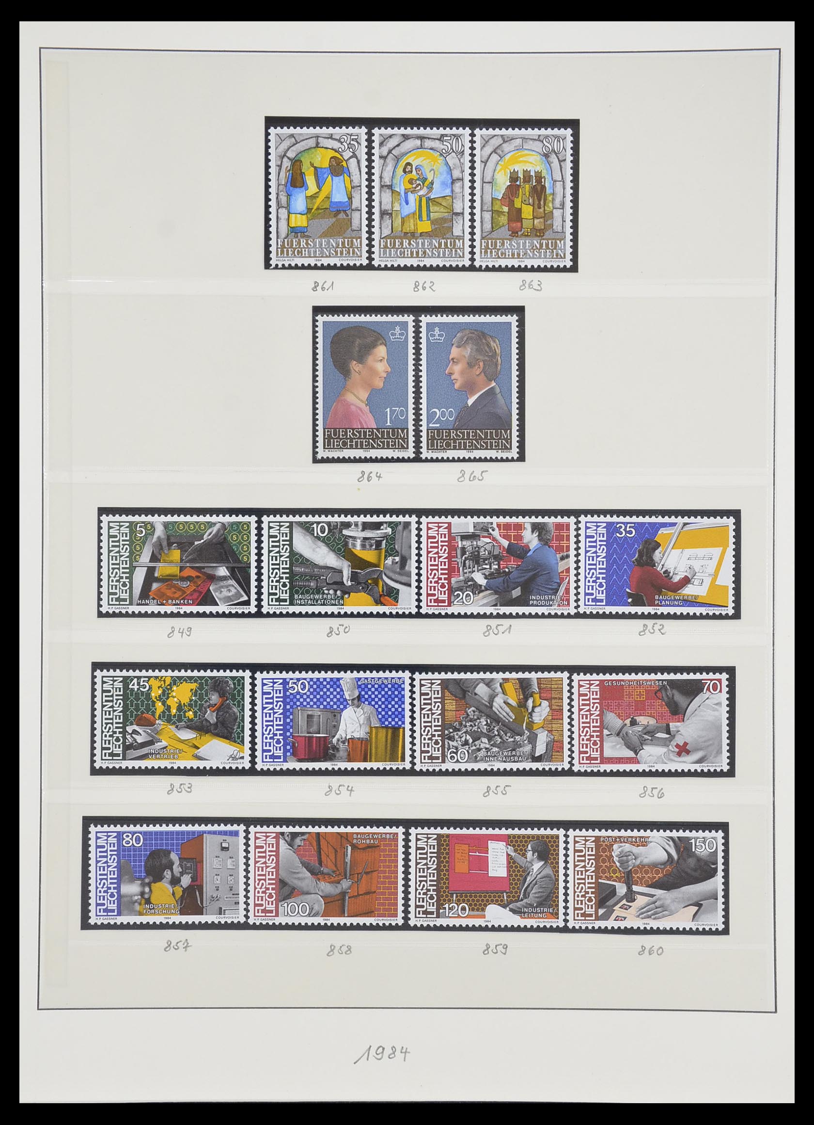 33493 134 - Postzegelverzameling 33493 Liechtenstein 1912-2008.