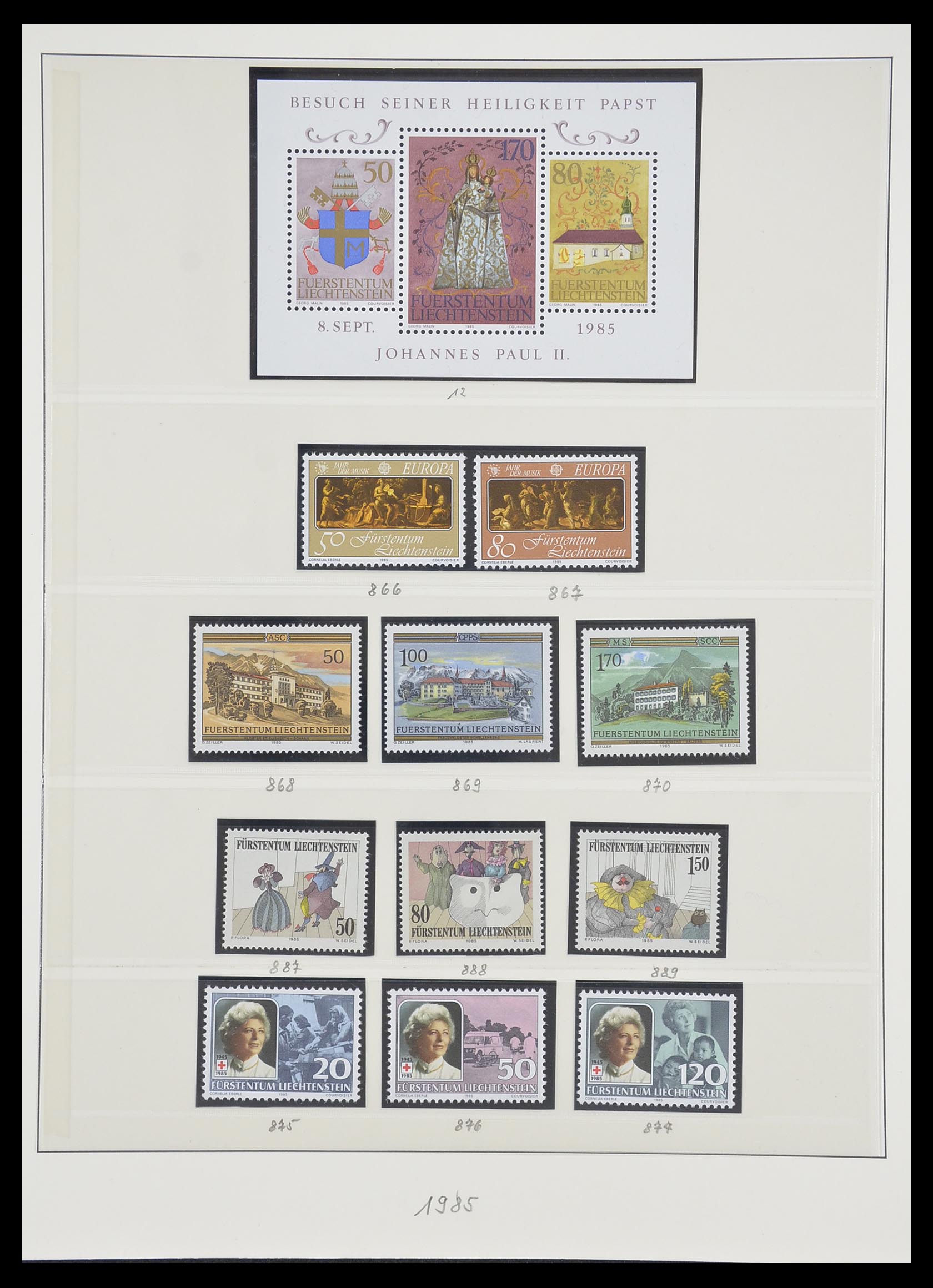 33493 135 - Postzegelverzameling 33493 Liechtenstein 1912-2008.