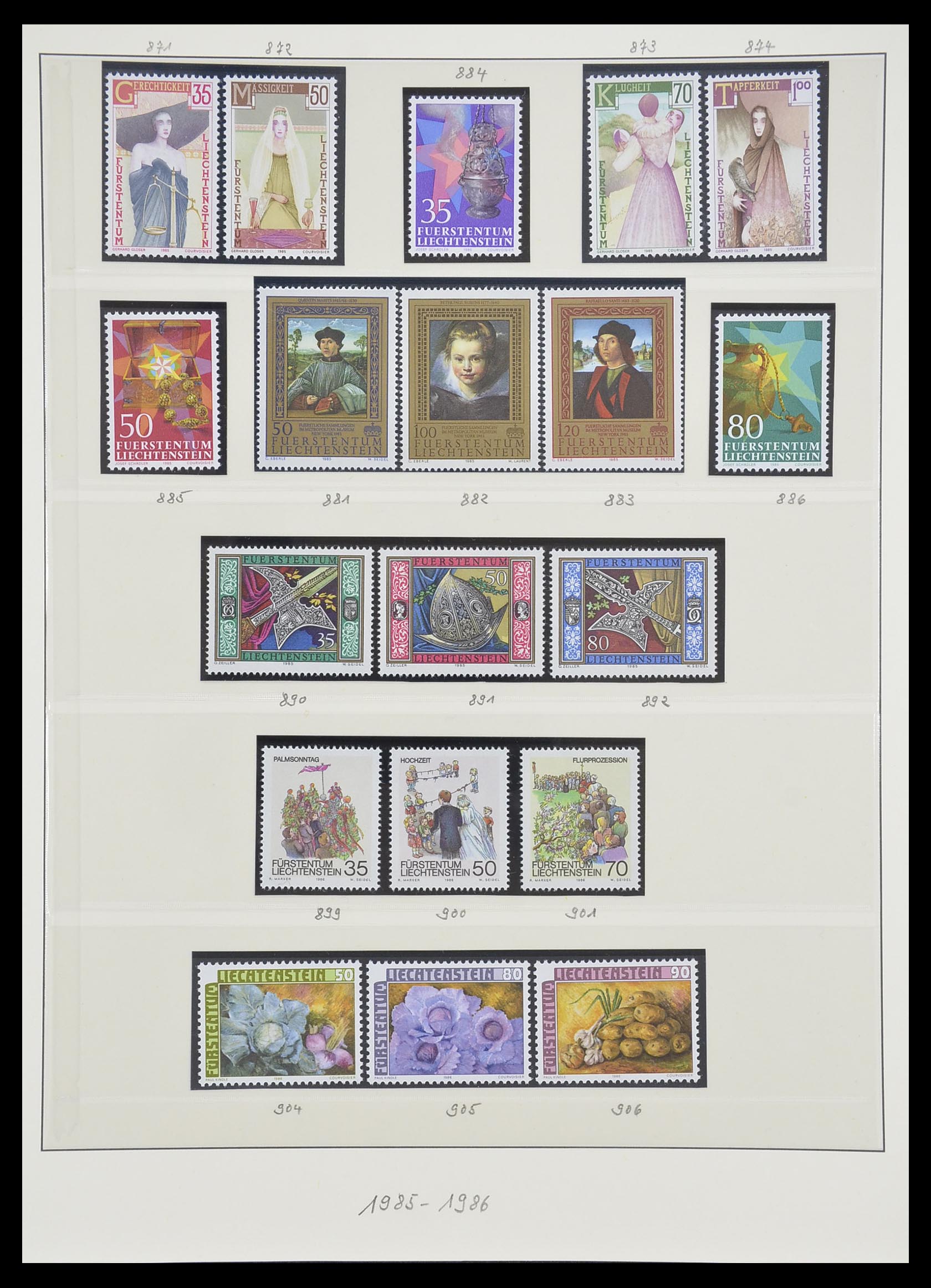 33493 136 - Postzegelverzameling 33493 Liechtenstein 1912-2008.
