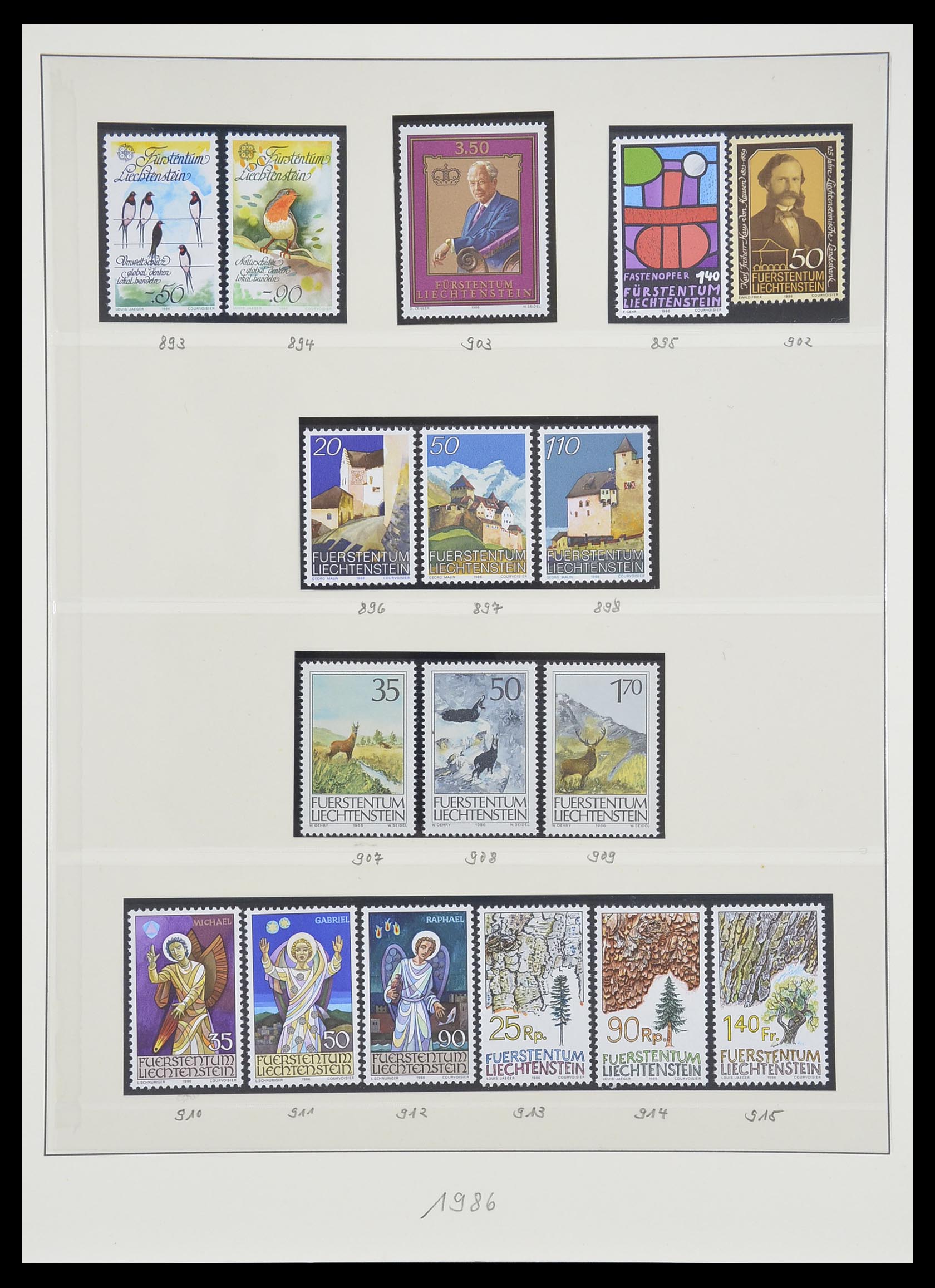 33493 137 - Postzegelverzameling 33493 Liechtenstein 1912-2008.