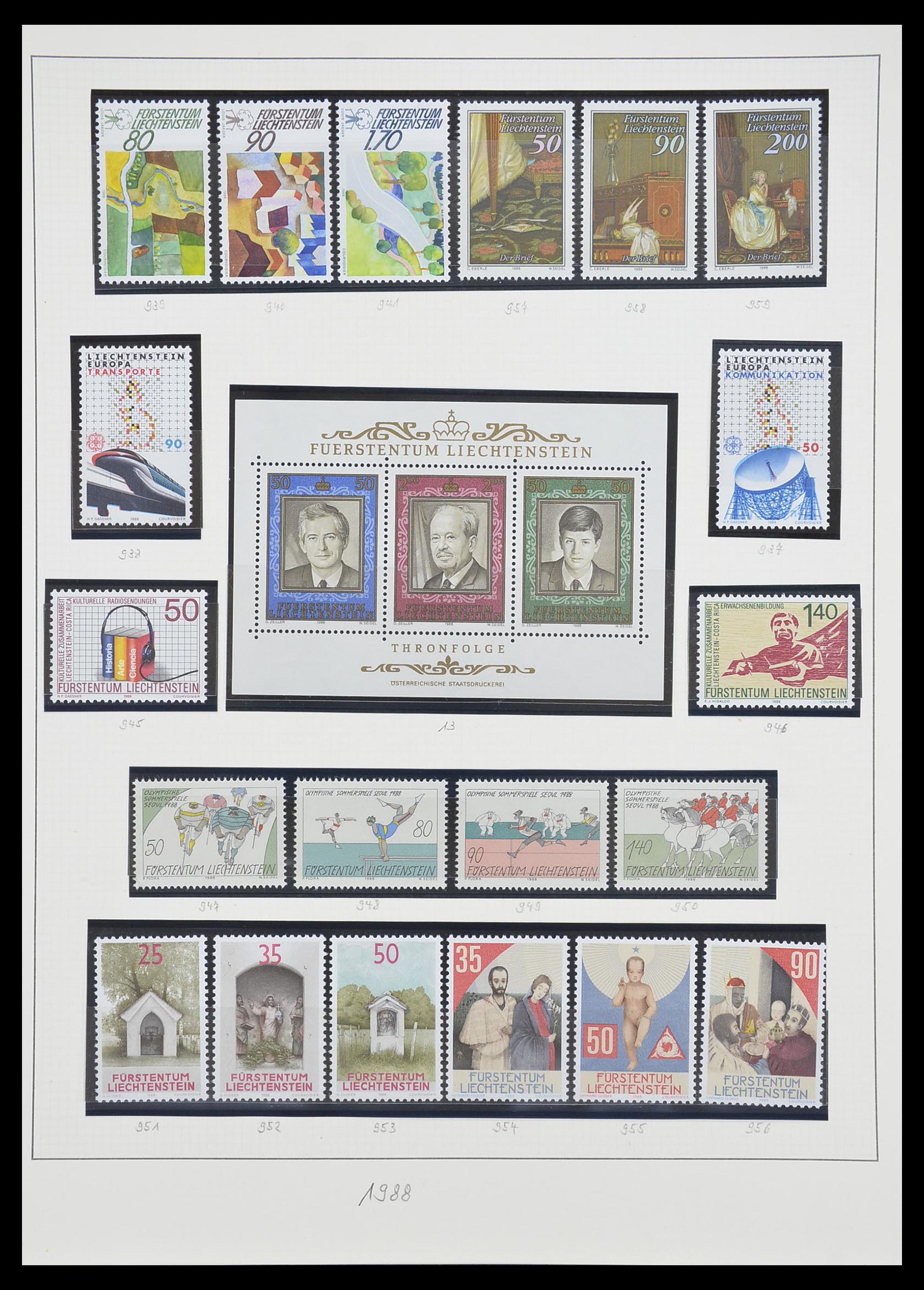 33493 143 - Postzegelverzameling 33493 Liechtenstein 1912-2008.