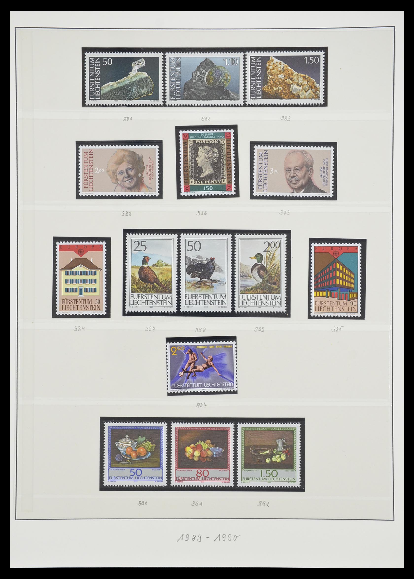 33493 146 - Postzegelverzameling 33493 Liechtenstein 1912-2008.
