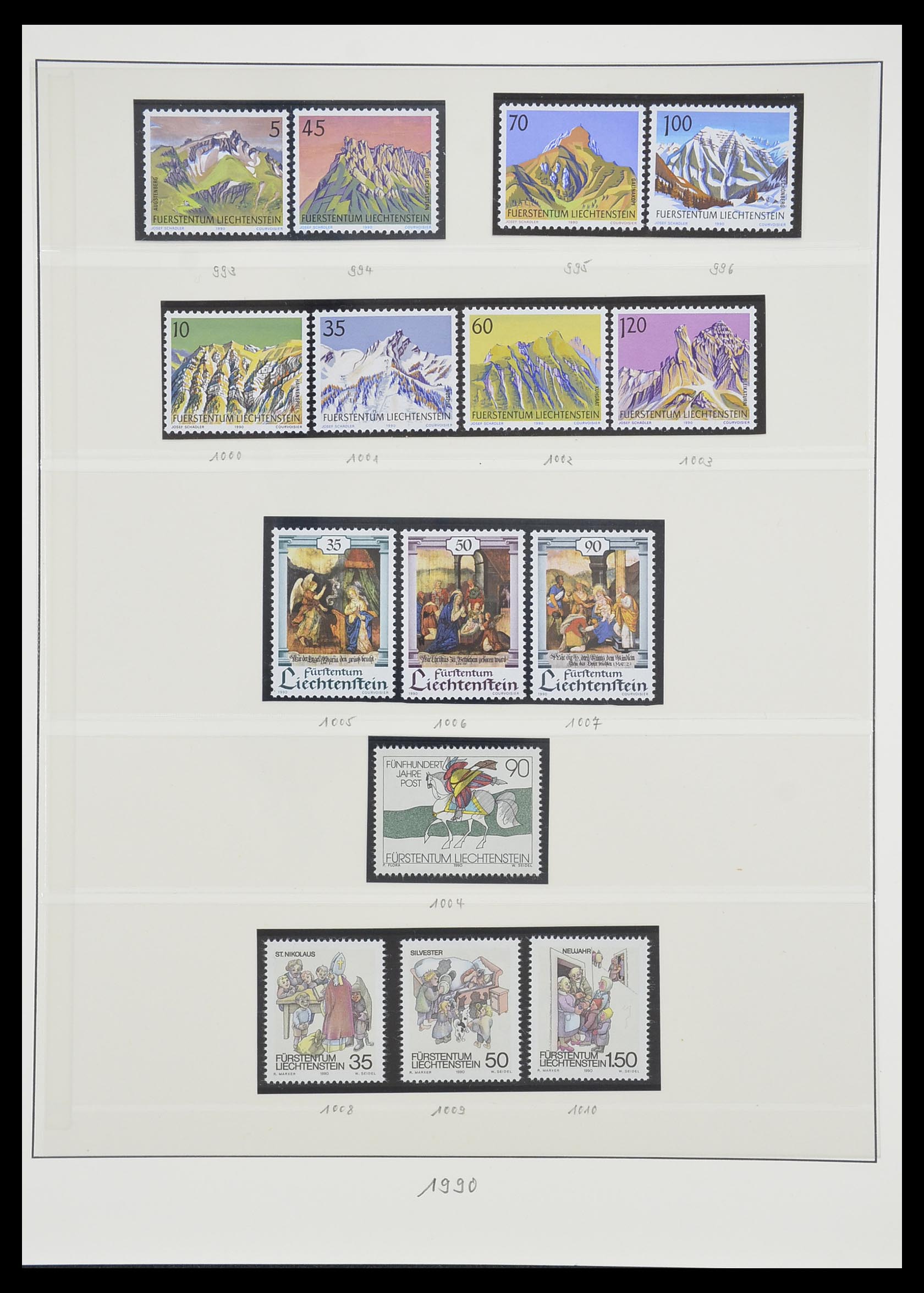 33493 148 - Postzegelverzameling 33493 Liechtenstein 1912-2008.