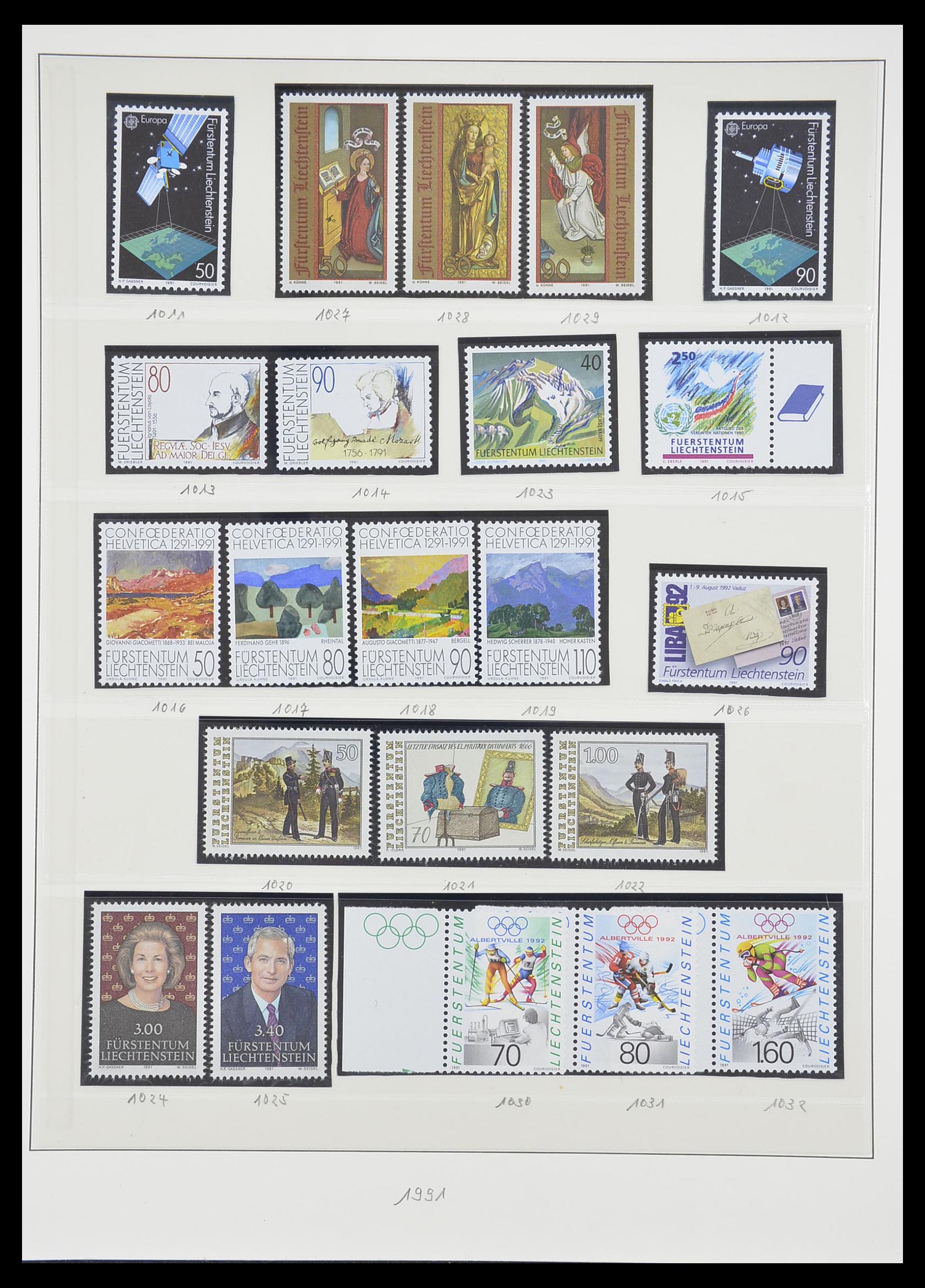 33493 150 - Postzegelverzameling 33493 Liechtenstein 1912-2008.