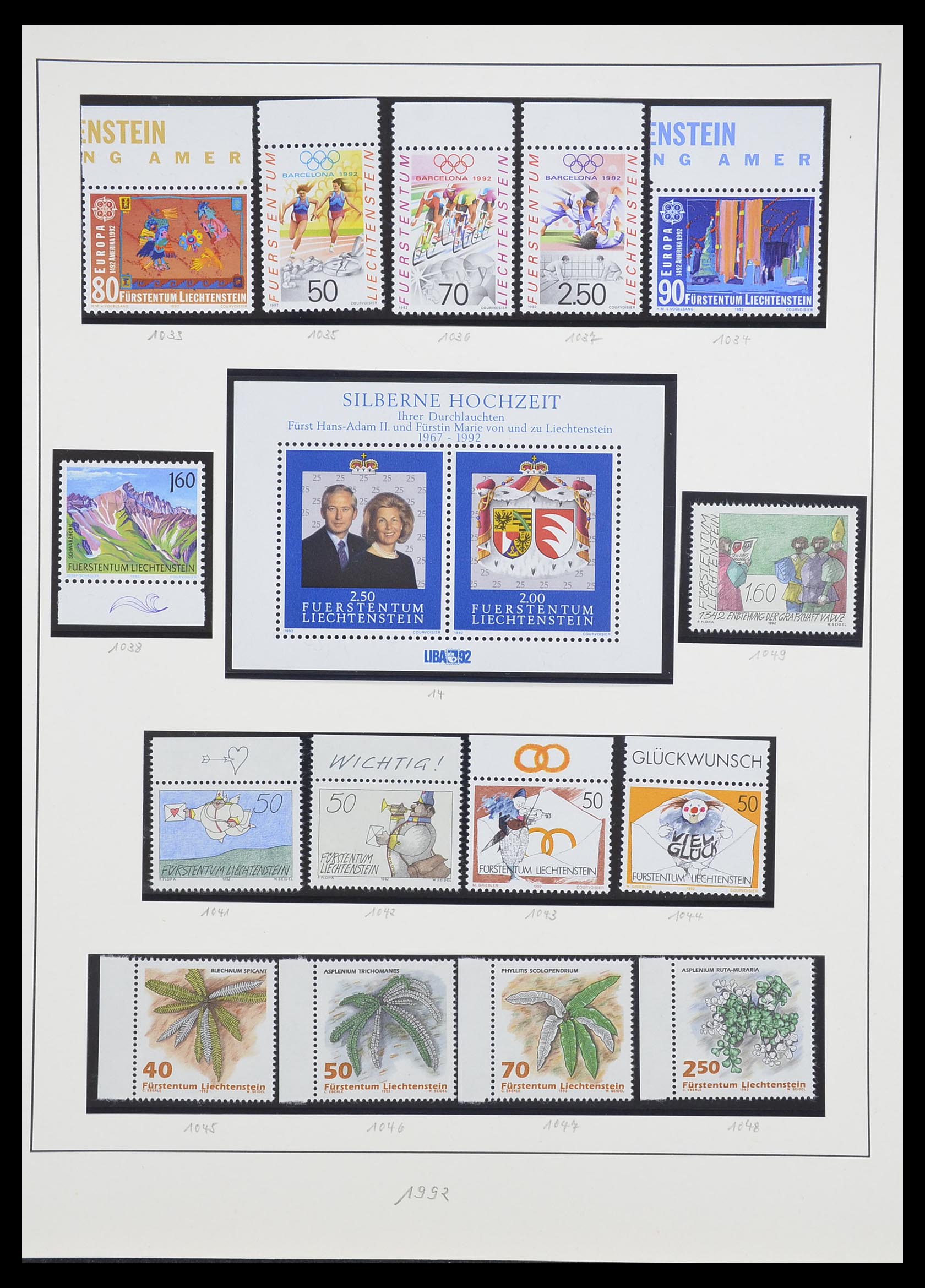 33493 151 - Postzegelverzameling 33493 Liechtenstein 1912-2008.