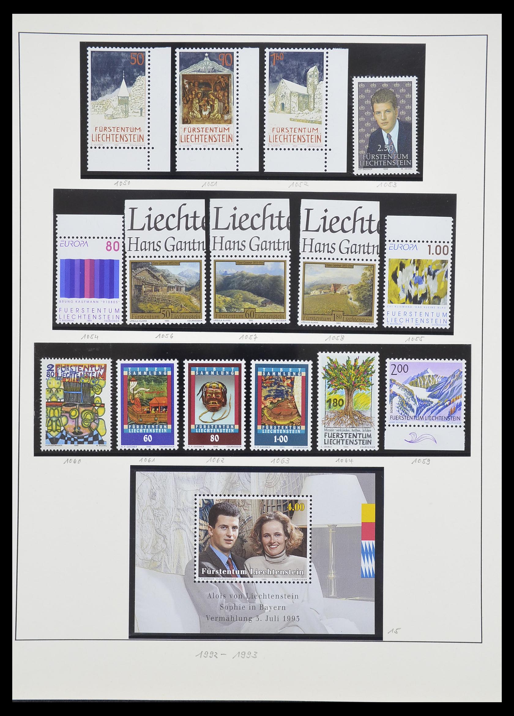33493 153 - Postzegelverzameling 33493 Liechtenstein 1912-2008.