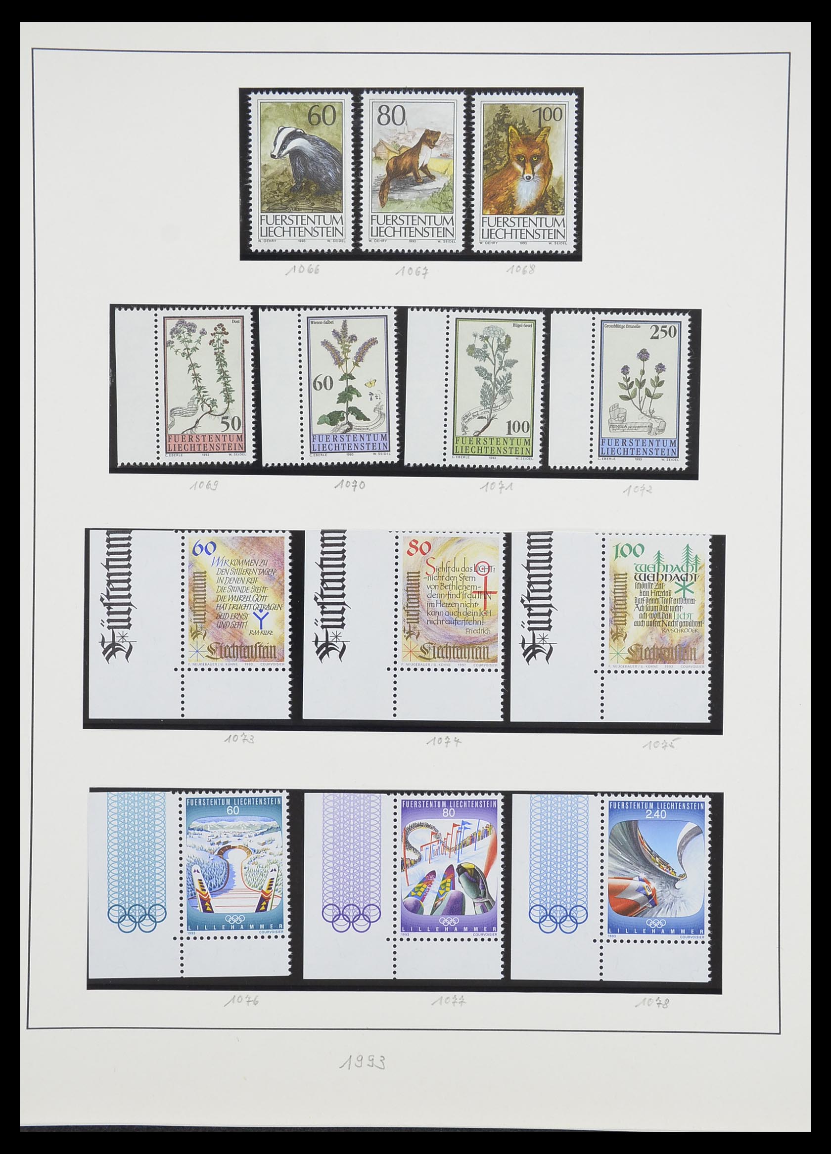 33493 154 - Postzegelverzameling 33493 Liechtenstein 1912-2008.