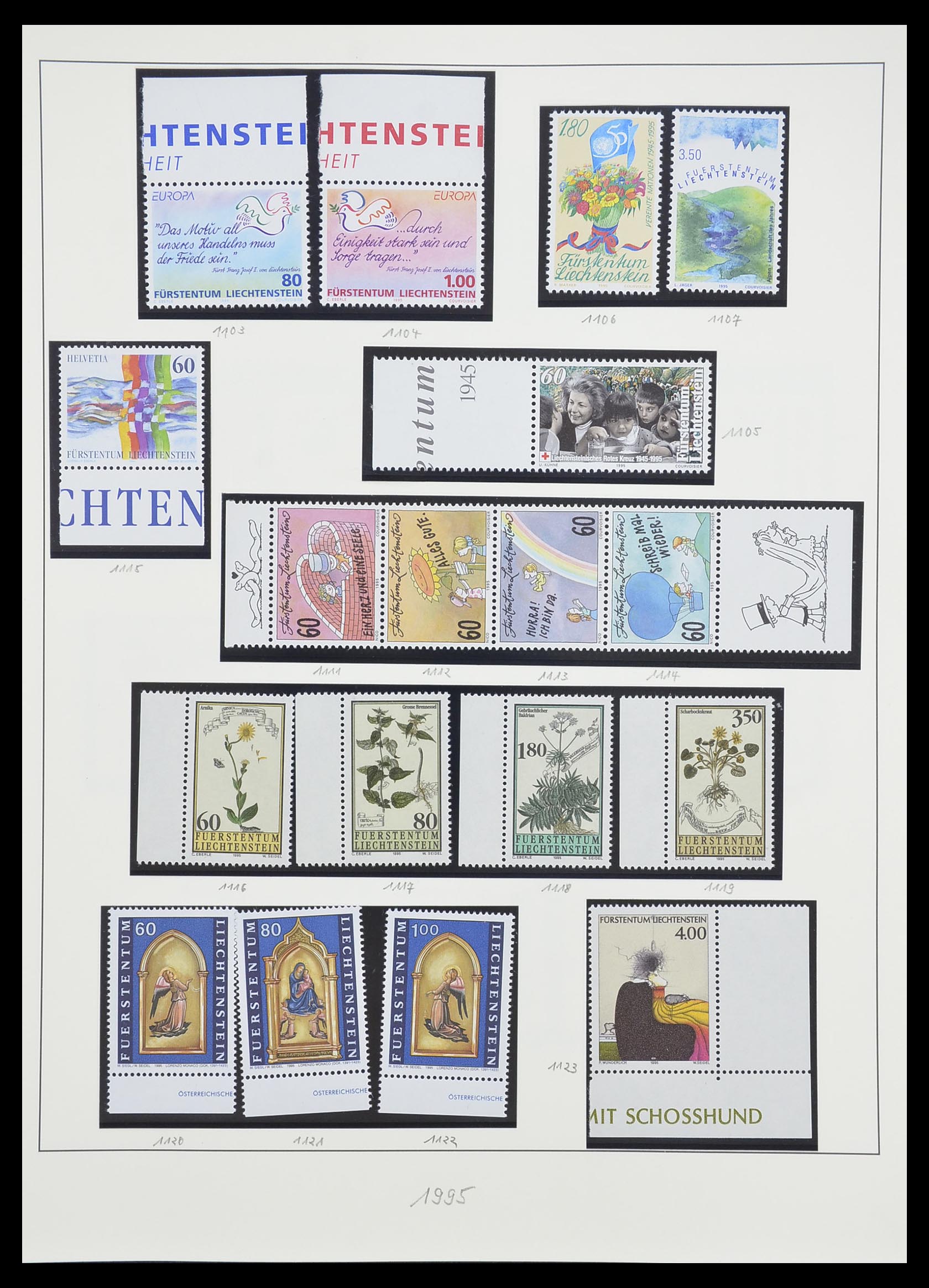 33493 156 - Postzegelverzameling 33493 Liechtenstein 1912-2008.
