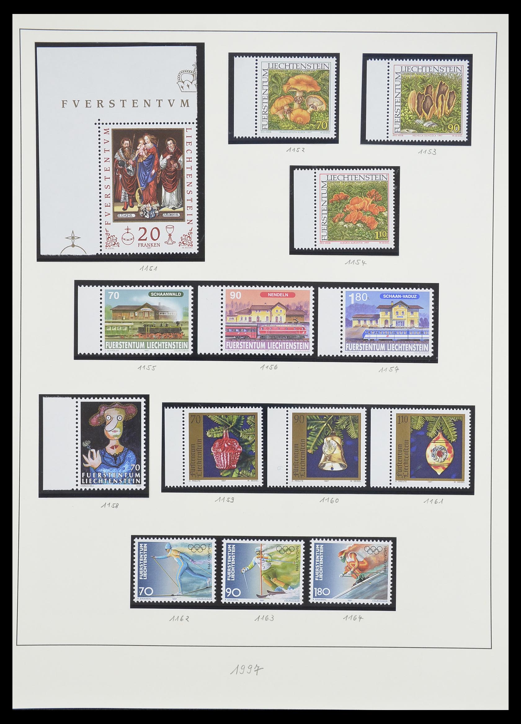 33493 162 - Postzegelverzameling 33493 Liechtenstein 1912-2008.